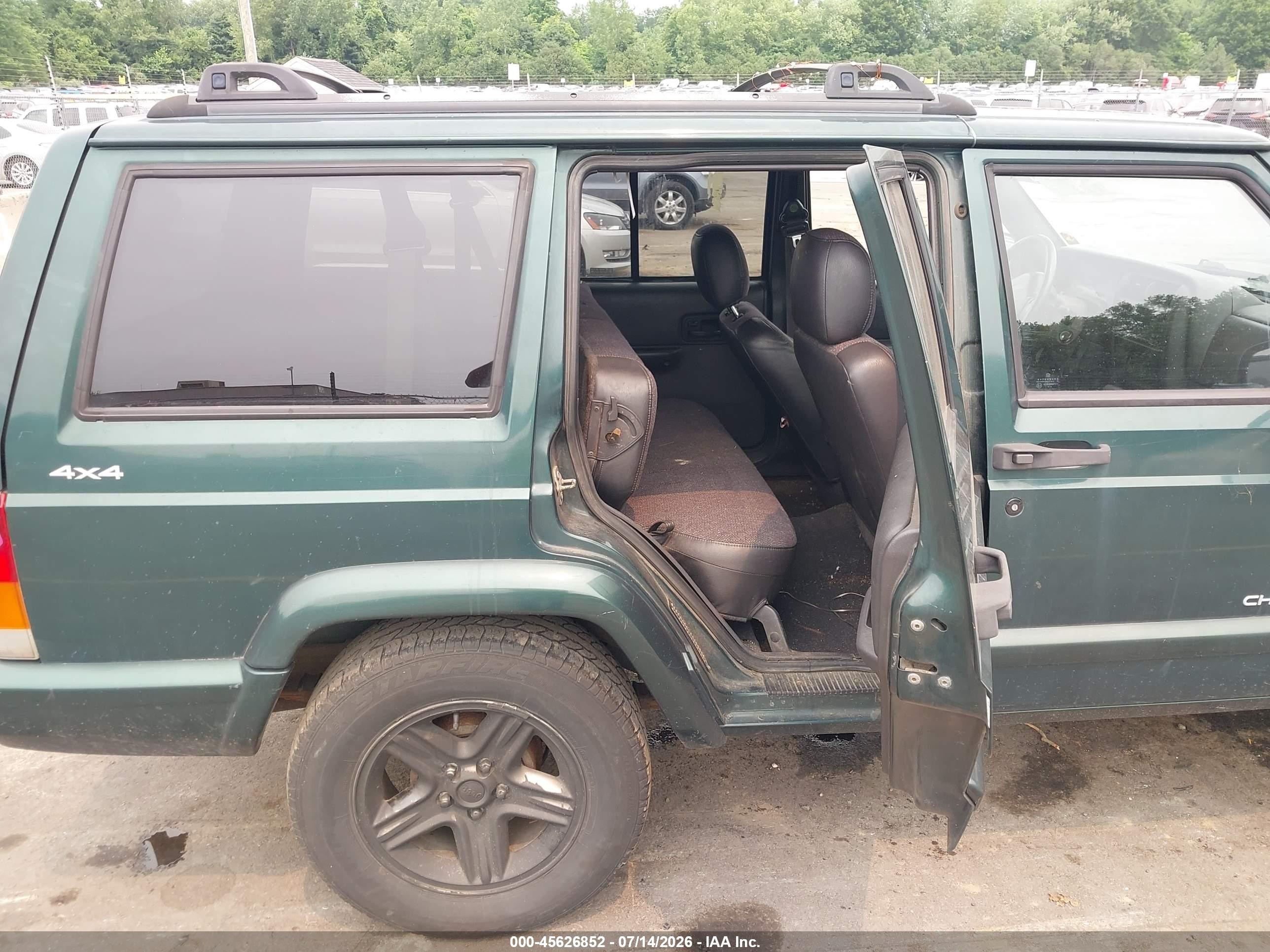 2000 Jeep Cherokee Classic Green vin: 1J4FF58S8YL199007