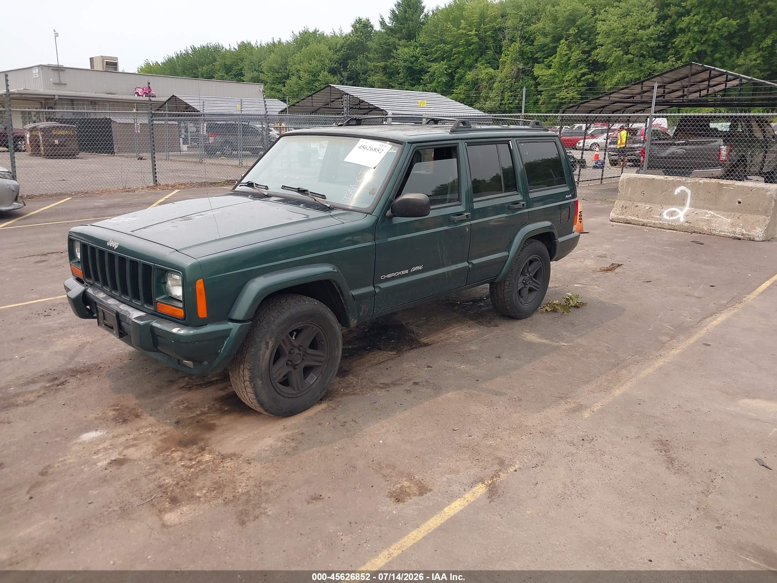 2000 Jeep Cherokee Classic Green vin: 1J4FF58S8YL199007