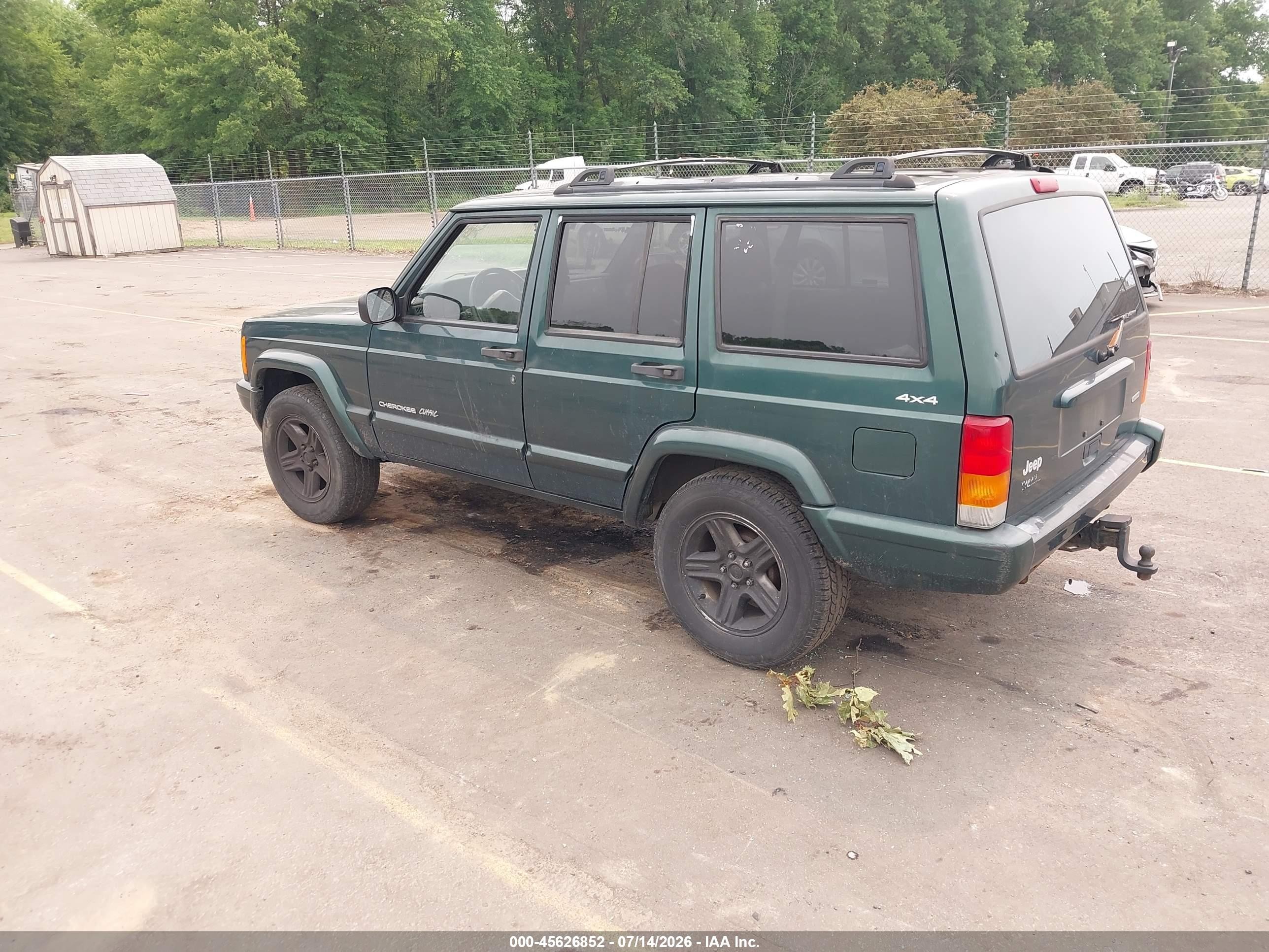 2000 Jeep Cherokee Classic Green vin: 1J4FF58S8YL199007