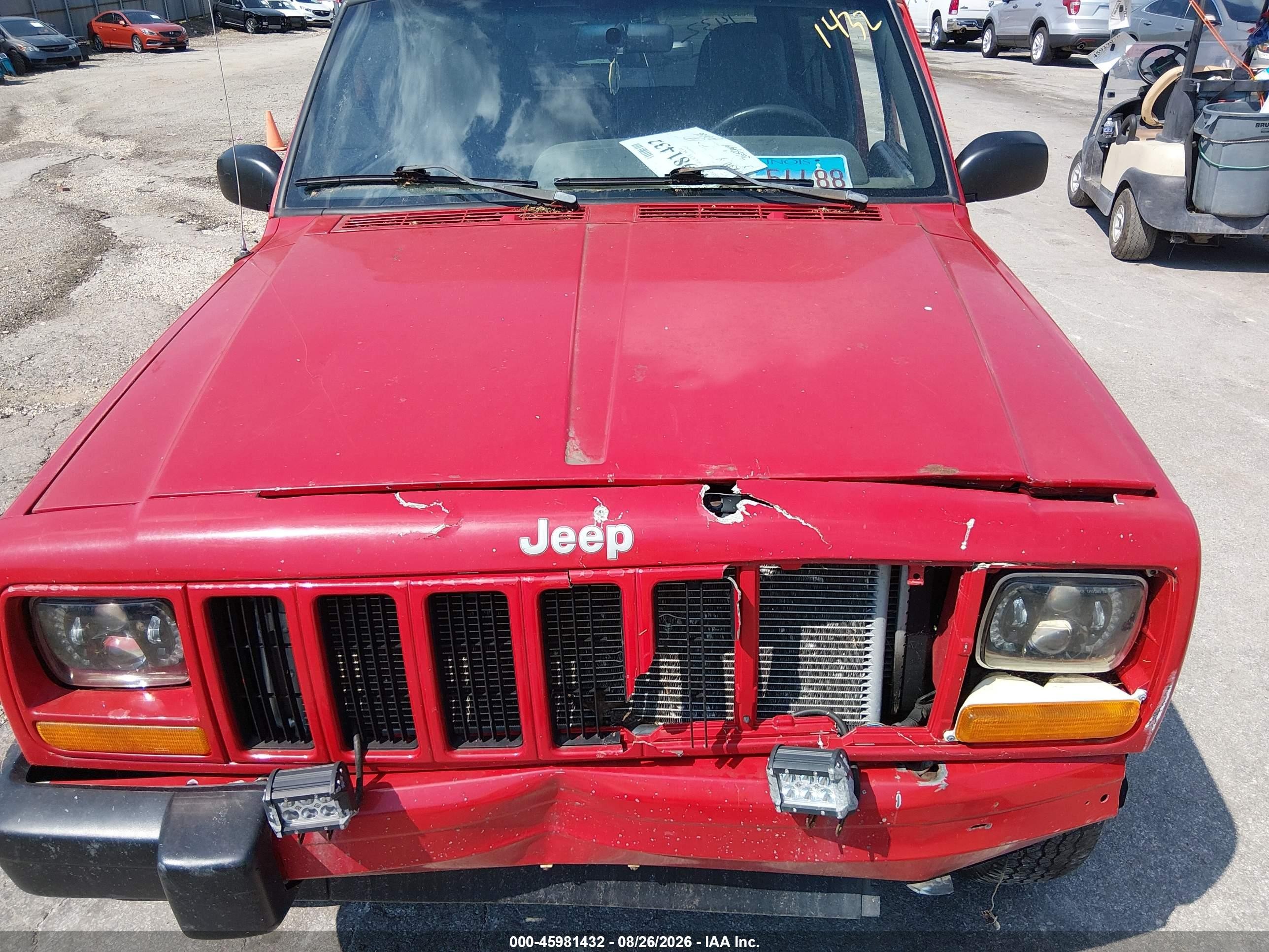 1999 Jeep Cherokee Sport Red vin: 1J4FF67S6XL556822