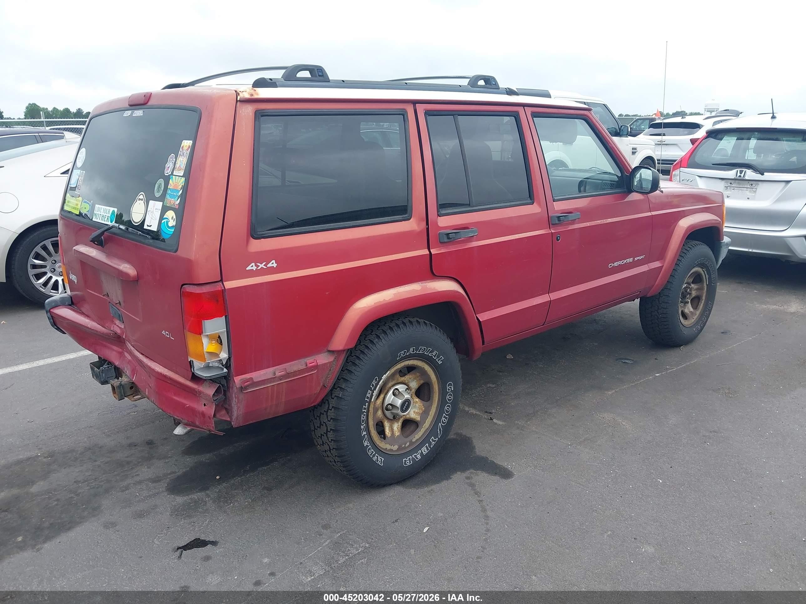 1999 Jeep Cherokee Classic/sport Красный vin: 1J4FF68S3XL550667