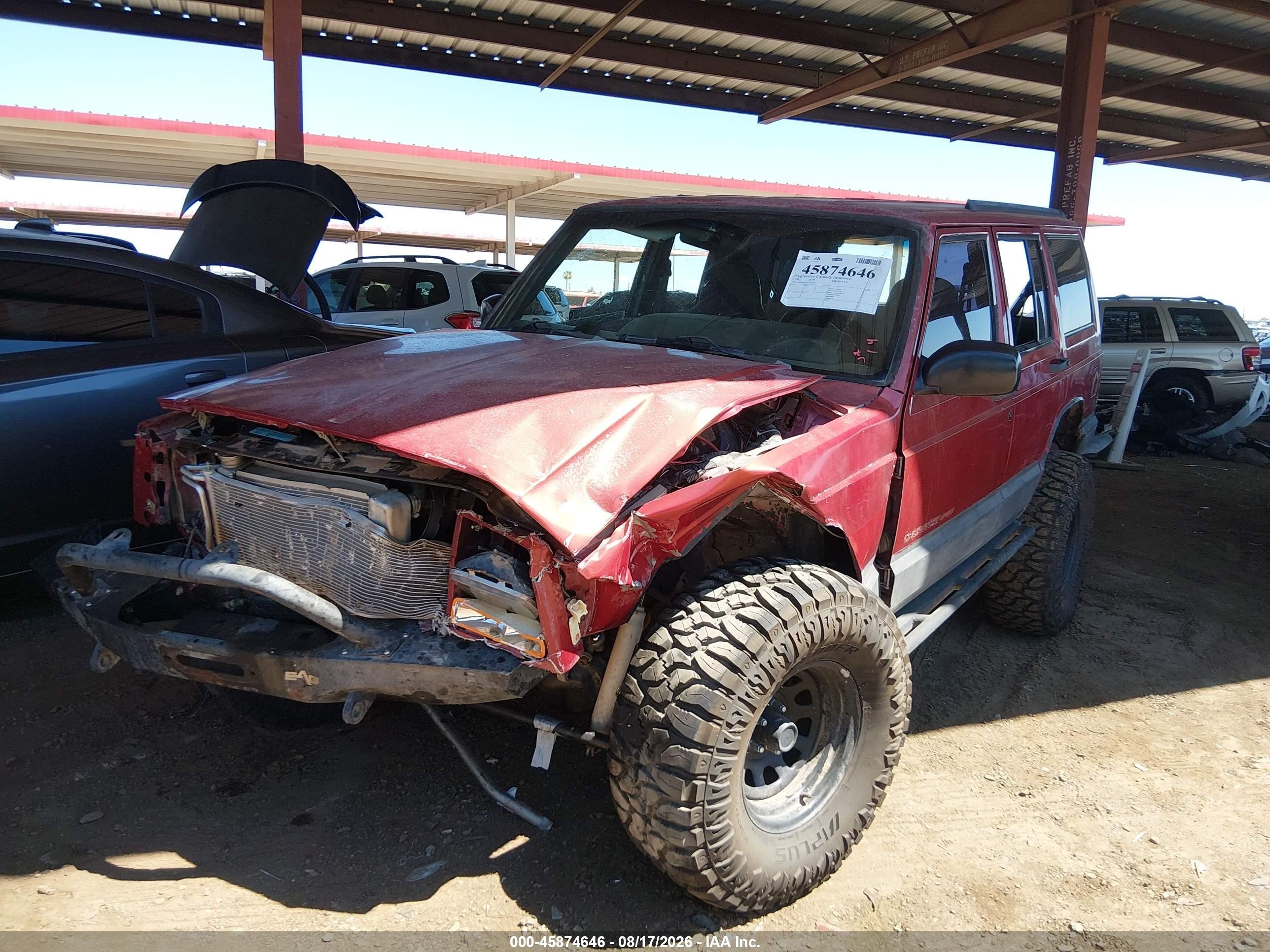1999 Jeep Cherokee Classic/sport Red vin: 1J4FF68S4XL626770