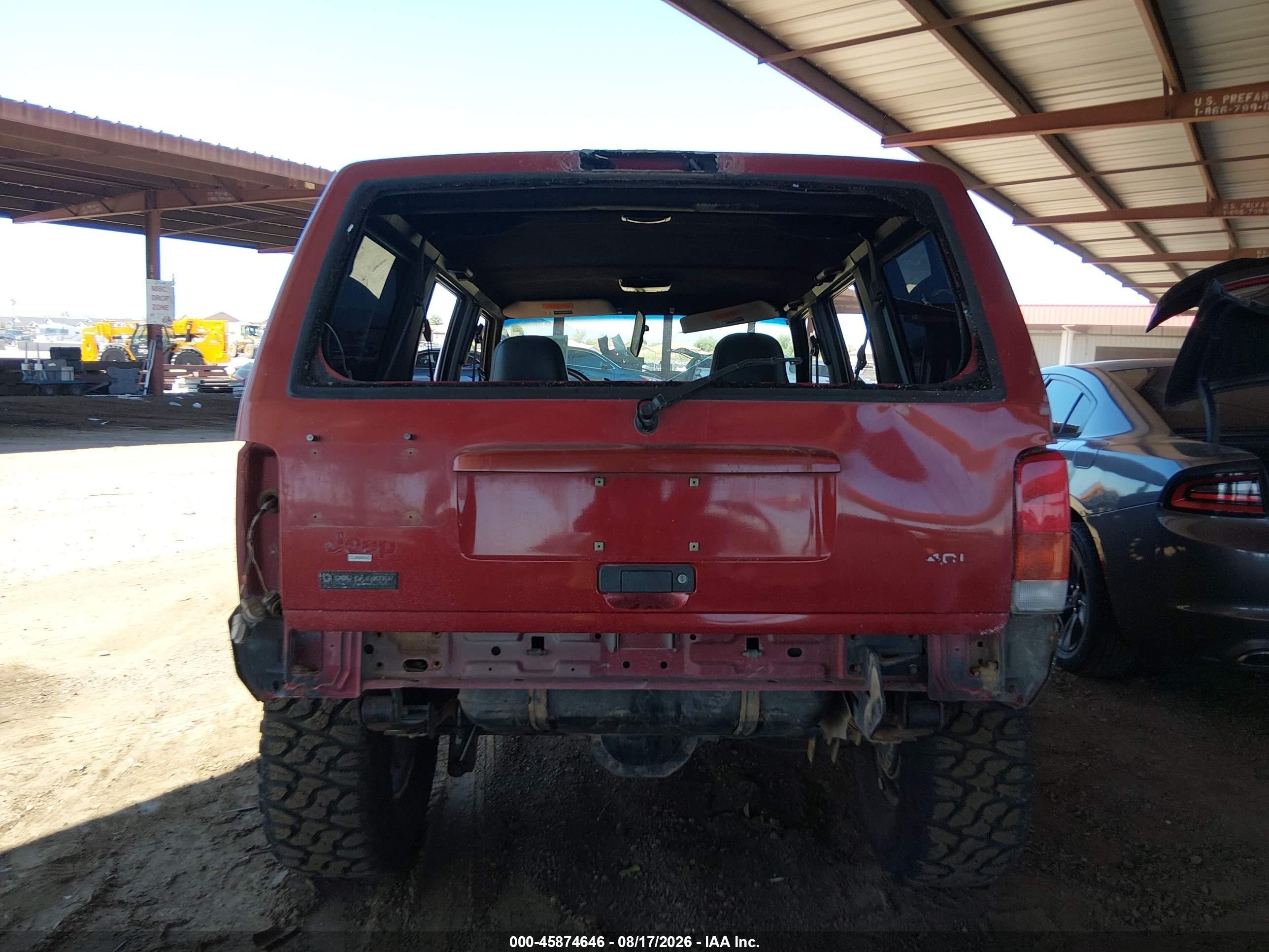 1999 Jeep Cherokee Classic/sport Red vin: 1J4FF68S4XL626770