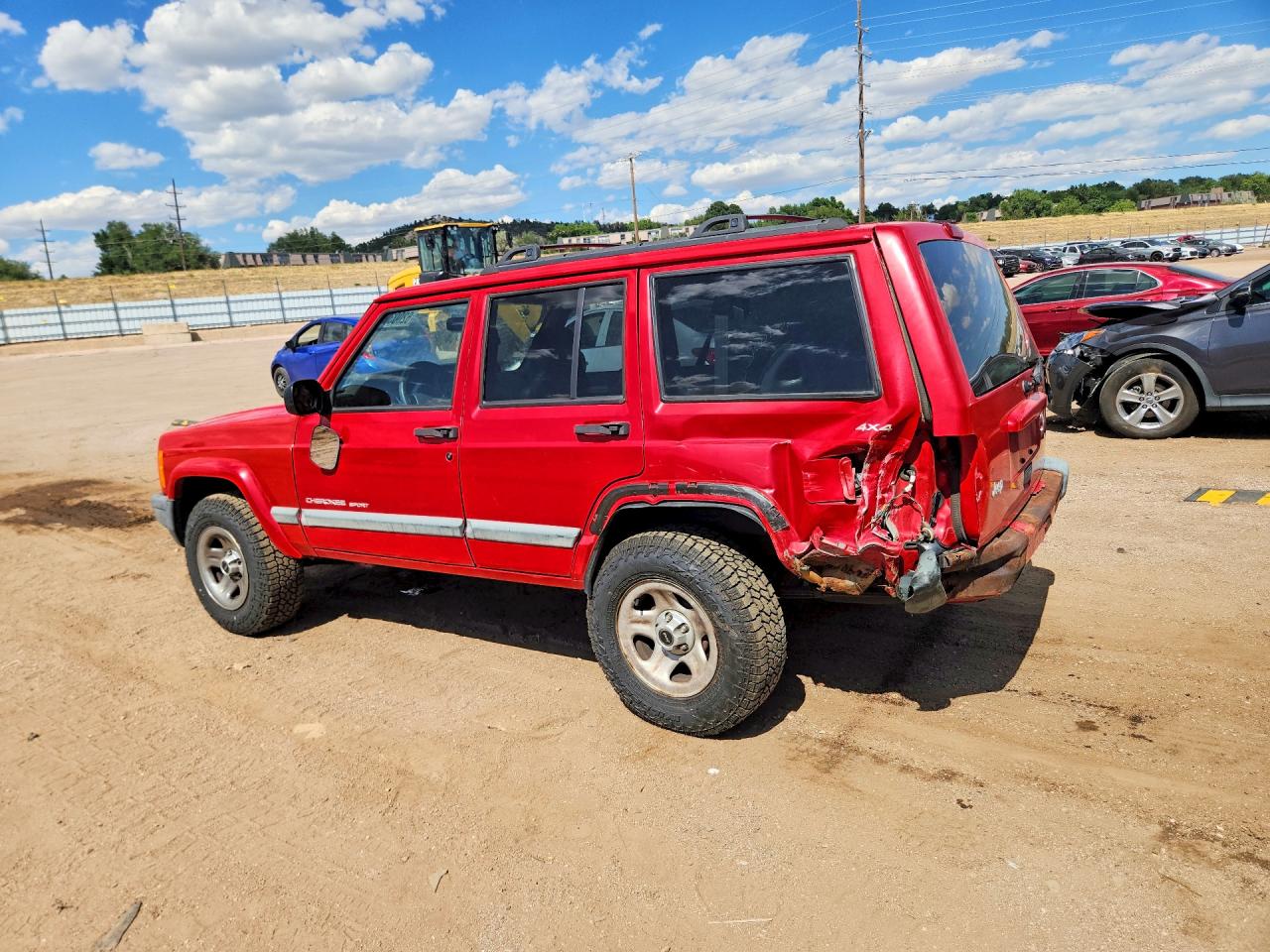 1999 Jeep Cherokee Sport Red vin: 1J4FF68S6XL550551