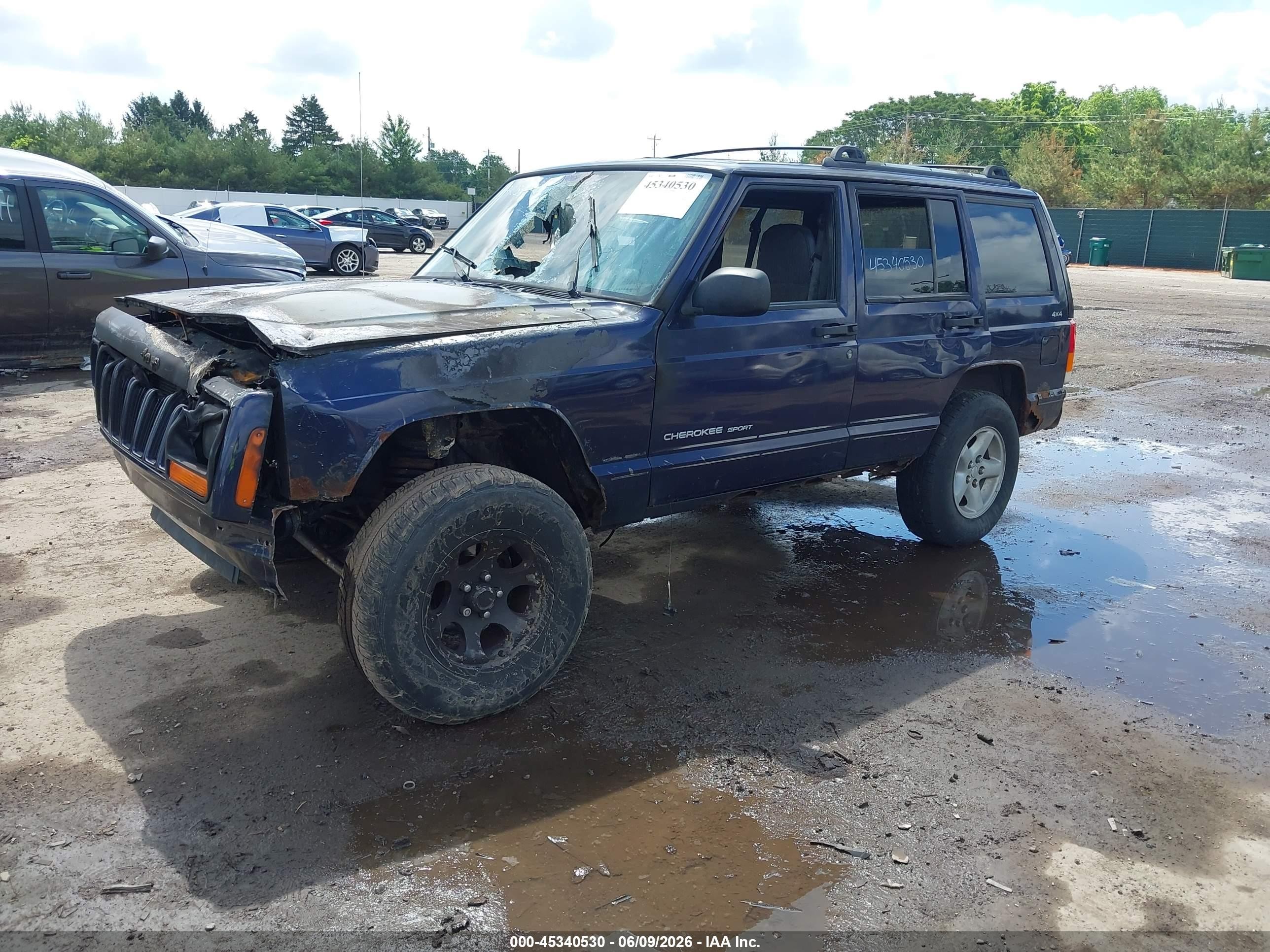 1999 Jeep Cherokee Classic/sport Blue vin: 1J4FF68S6XL647913
