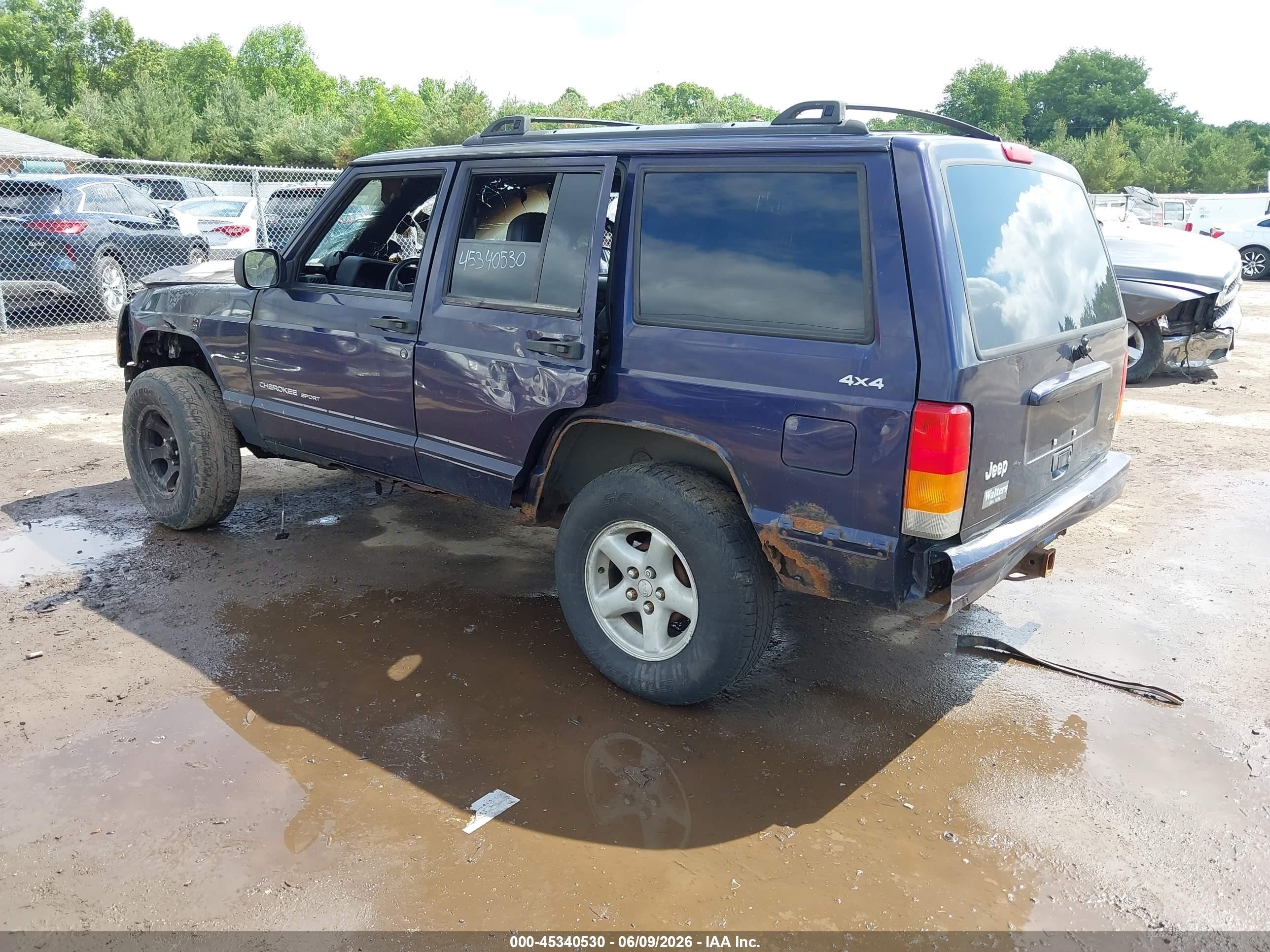 1999 Jeep Cherokee Classic/sport Blue vin: 1J4FF68S6XL647913