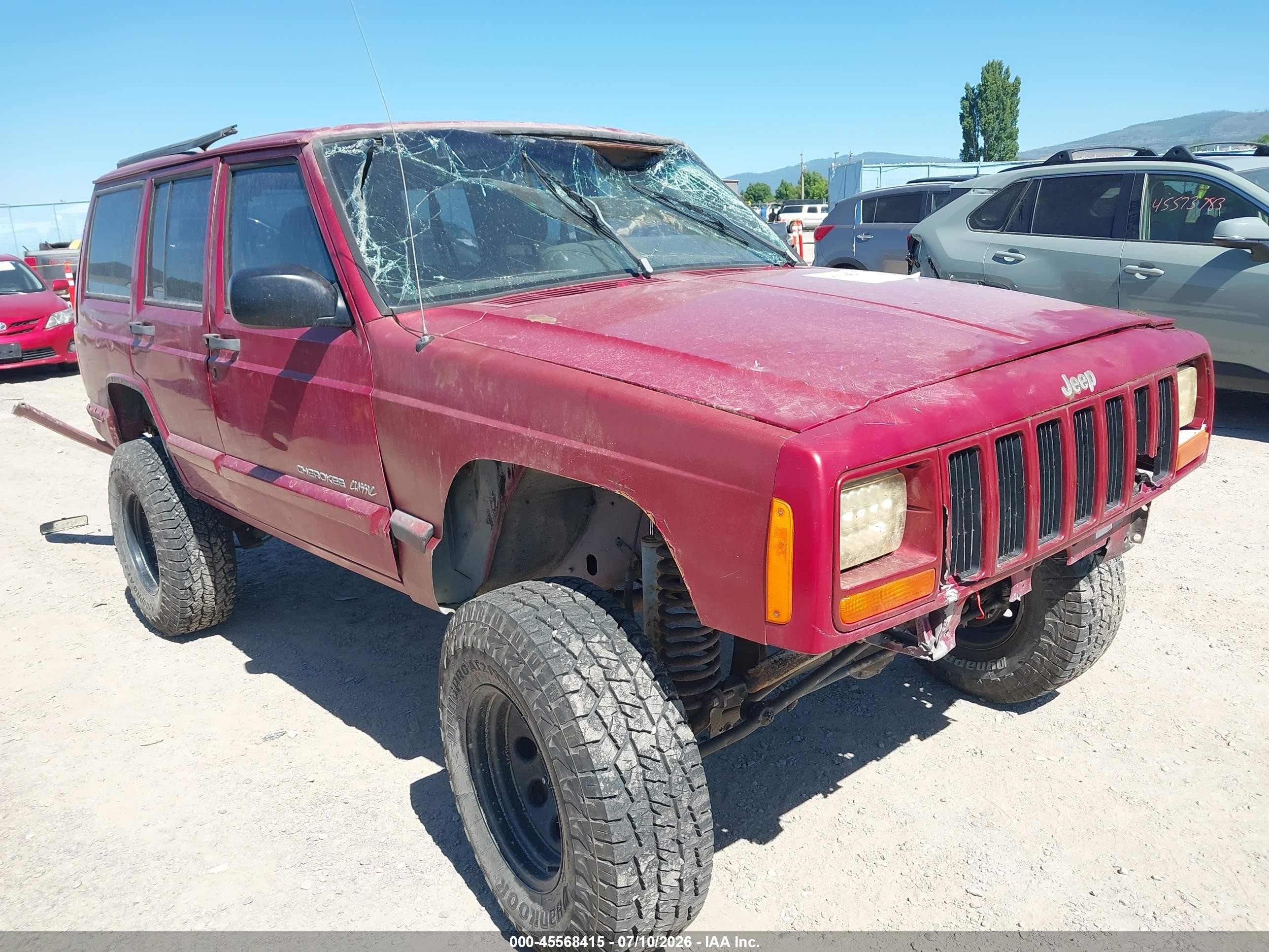 1999 Jeep Cherokee Classic/sport Red vin: 1J4FF68S7XL534181