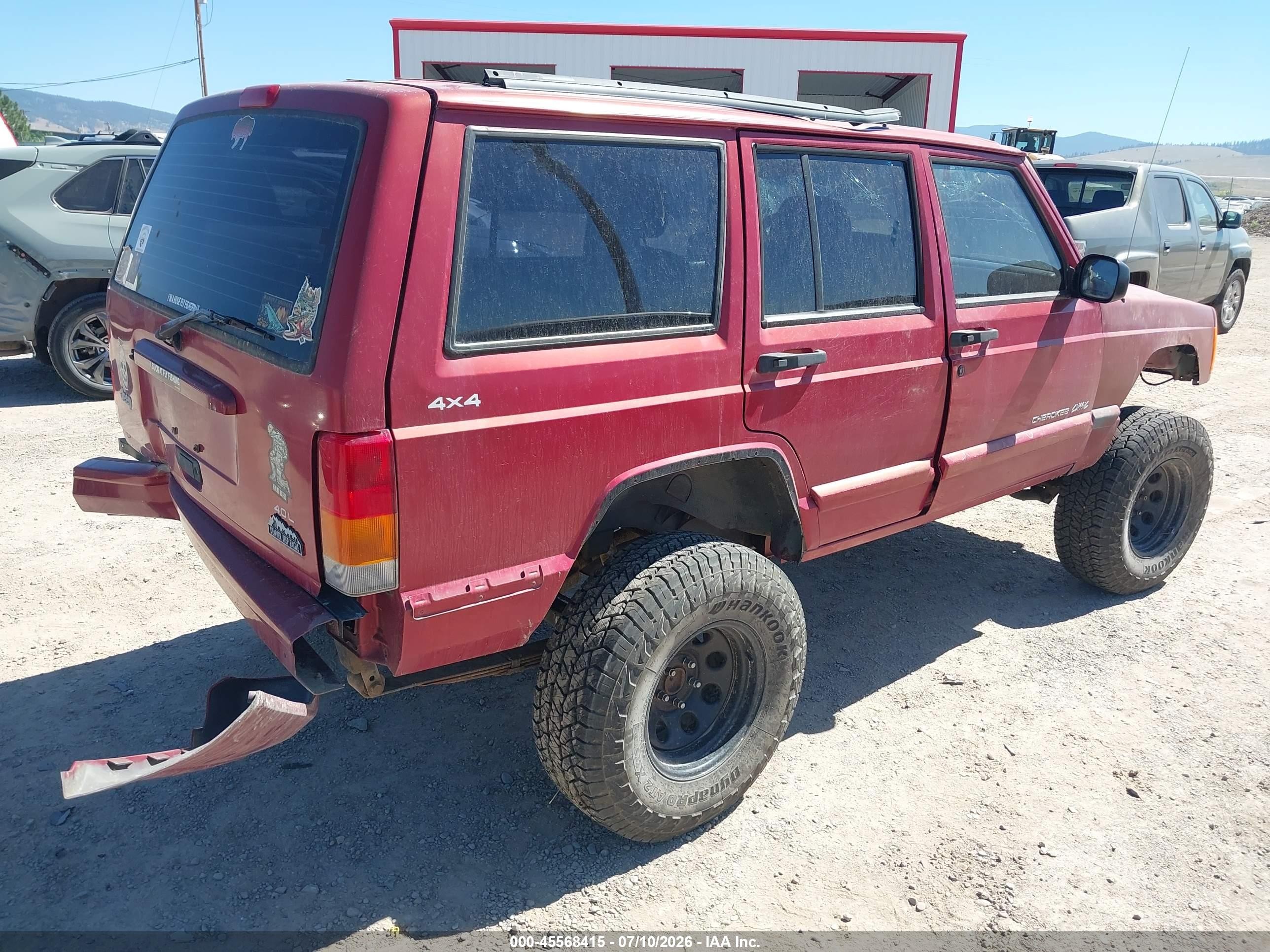 1999 Jeep Cherokee Classic/sport Red vin: 1J4FF68S7XL534181