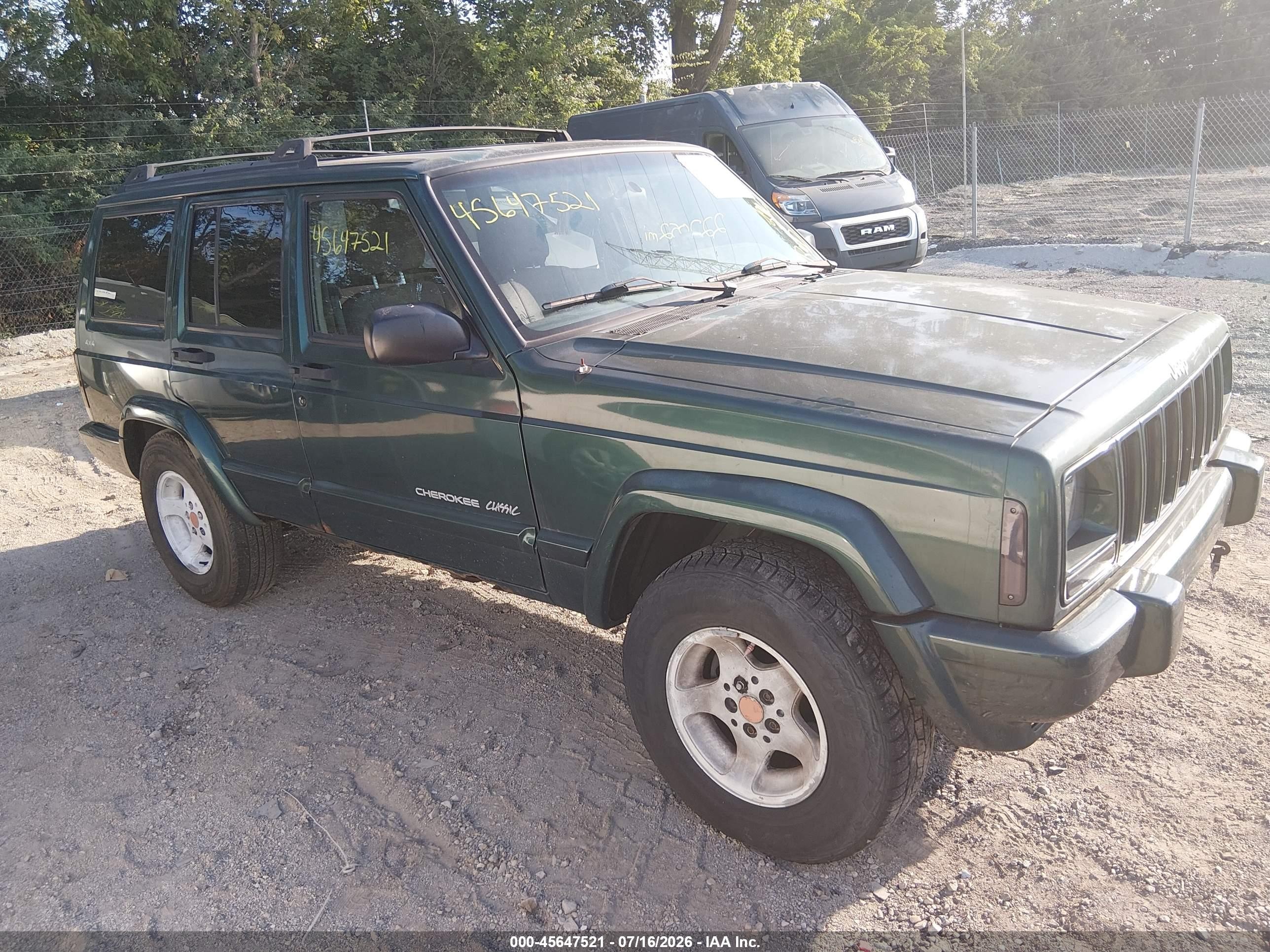 1999 Jeep Cherokee Classic/sport Green vin: 1J4FF68S8XL564631