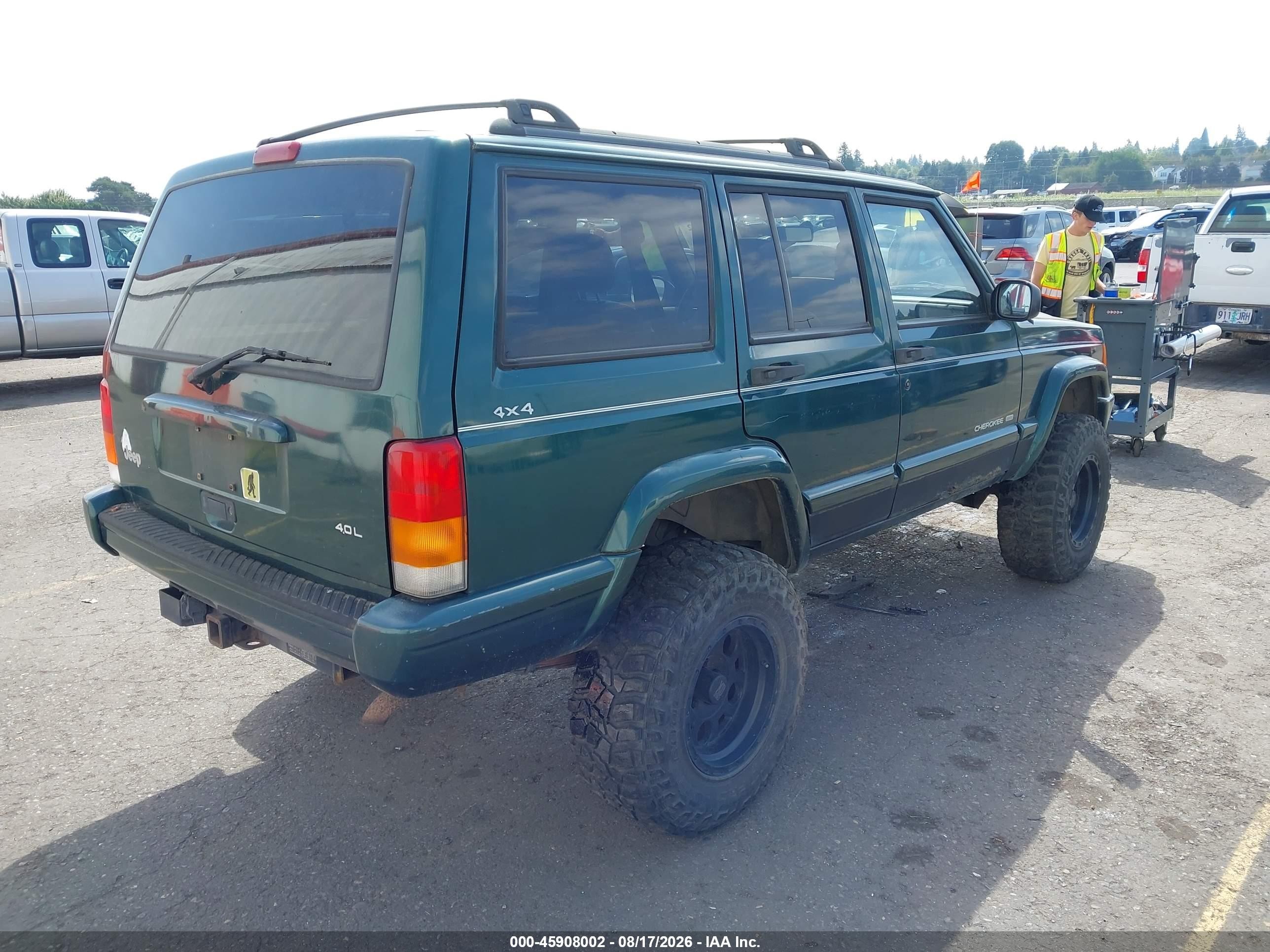 1999 Jeep Cherokee Limited Green vin: 1J4FF78S6XL537398