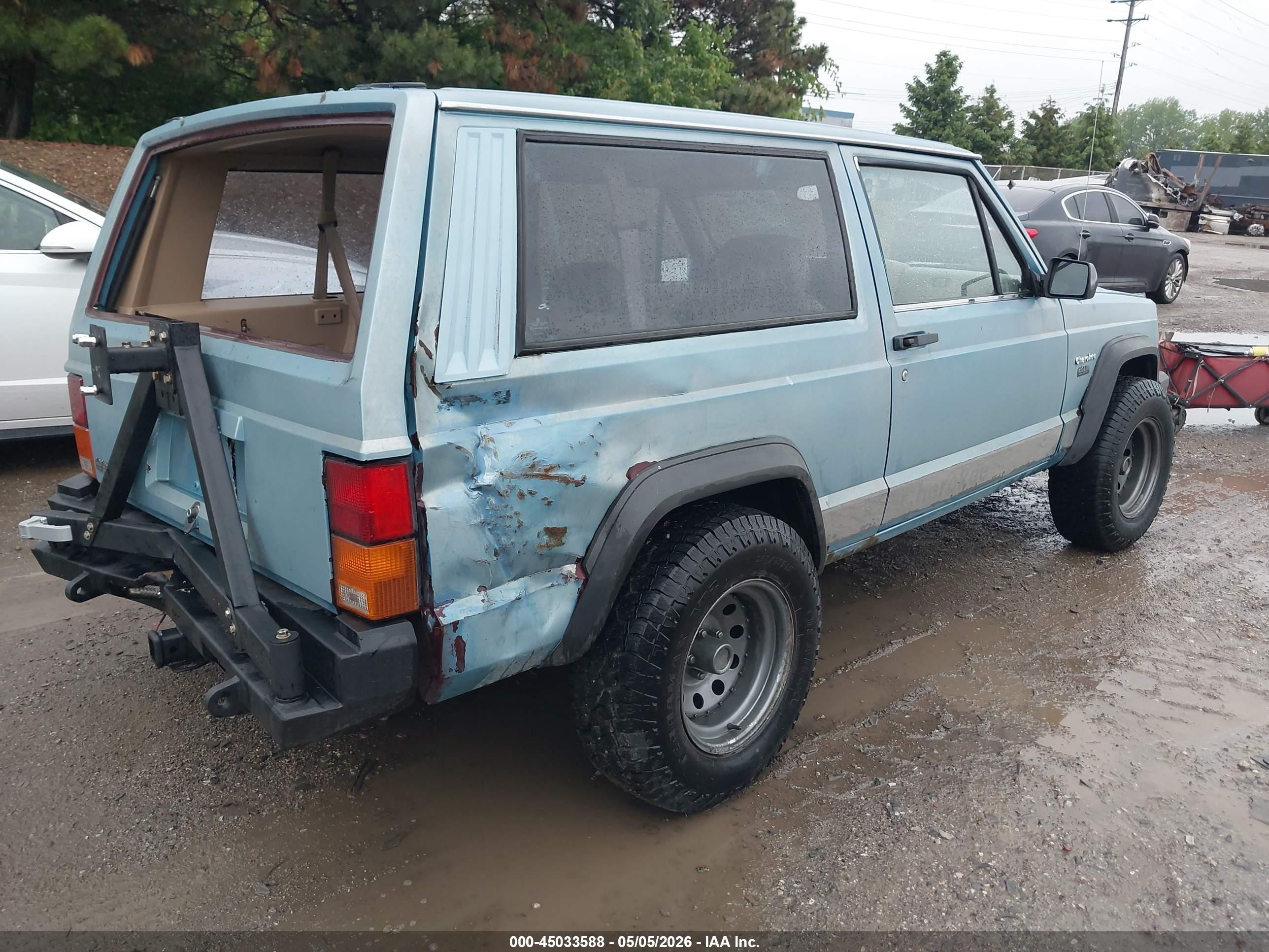 1992 Jeep Cherokee   Light Blue vin: 1J4FJ27S0NL230745