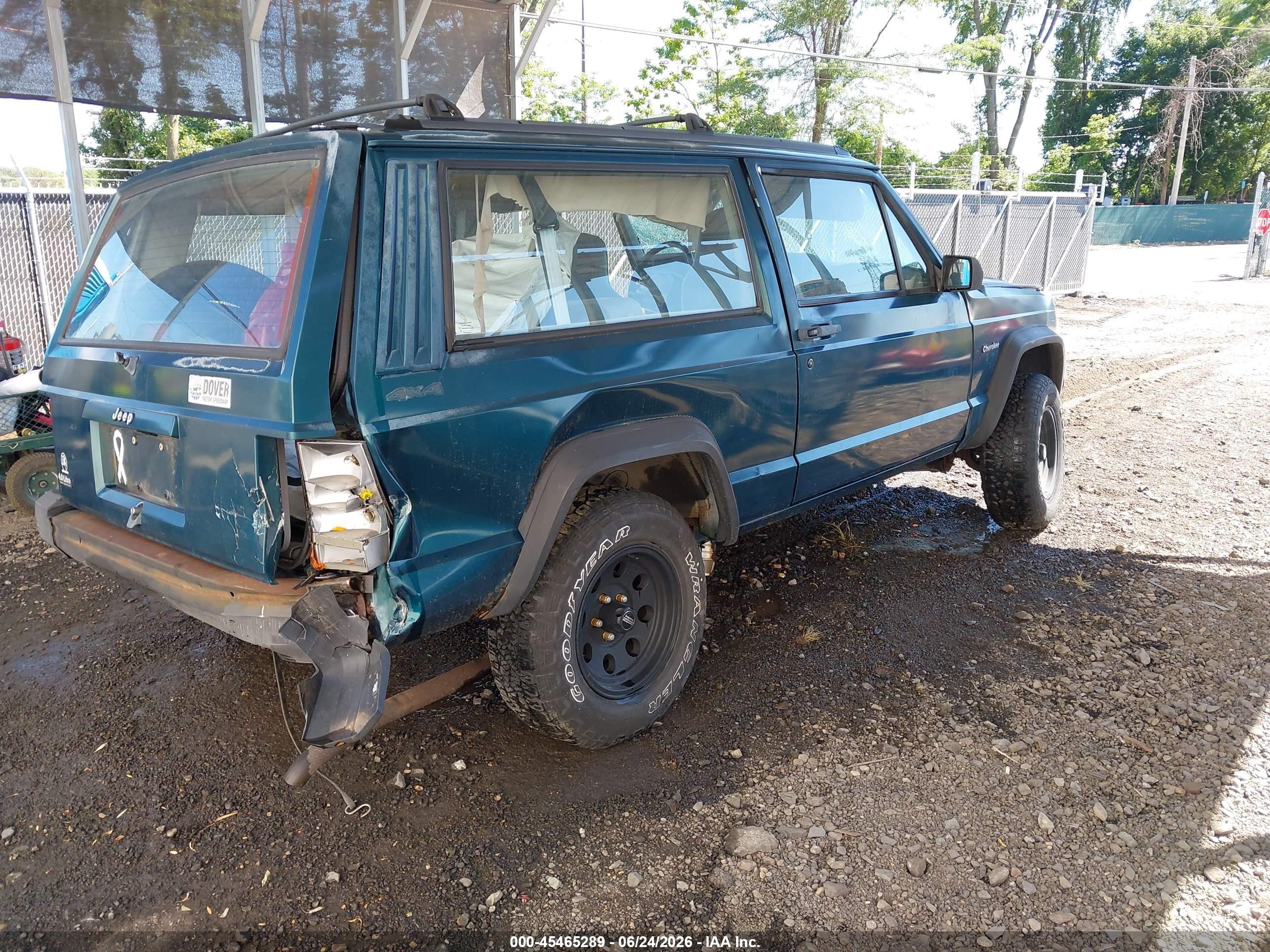 1996 Jeep Cherokee Se Green vin: 1J4FJ27S1TL278851
