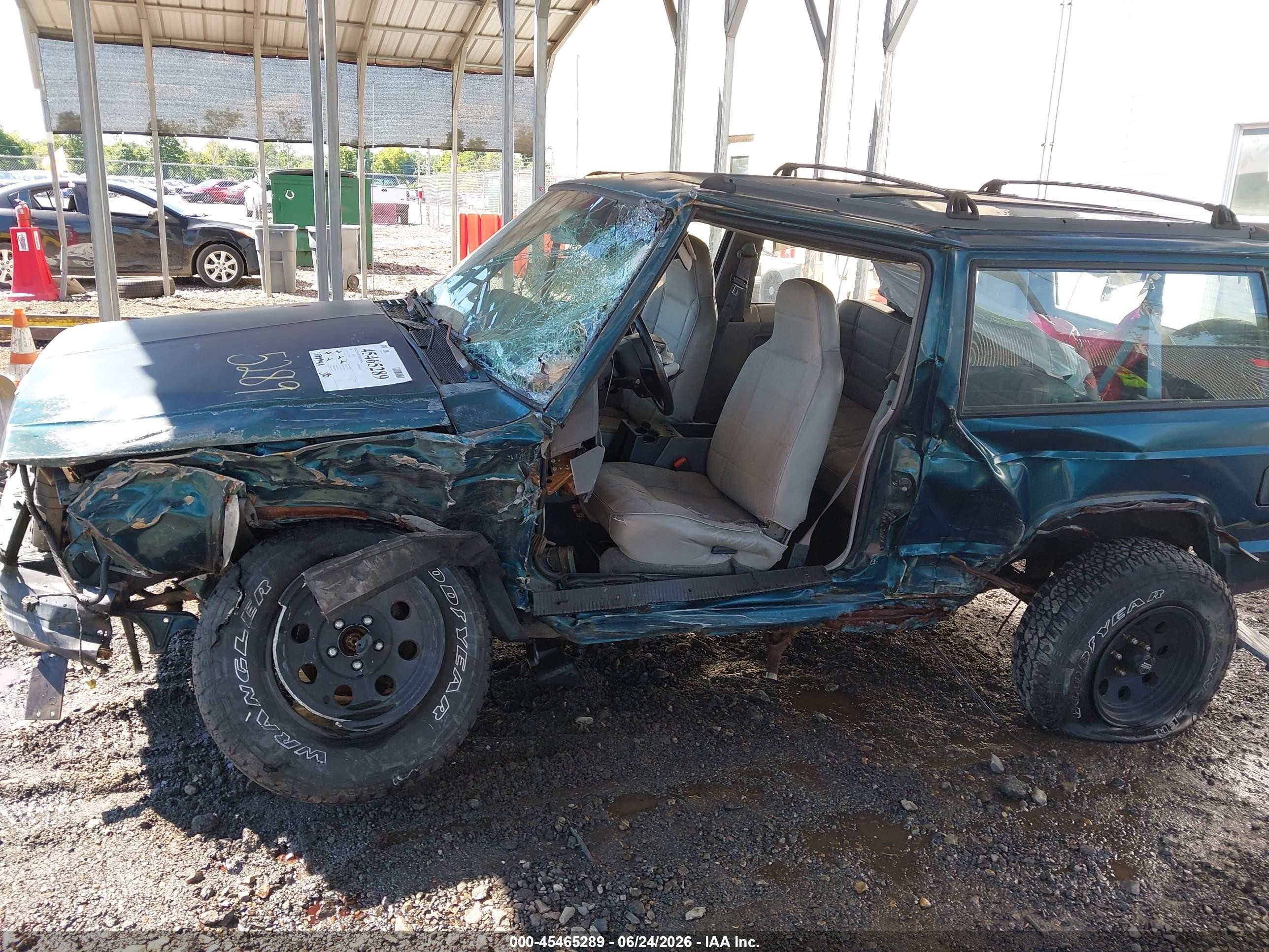 1996 Jeep Cherokee Se Green vin: 1J4FJ27S1TL278851