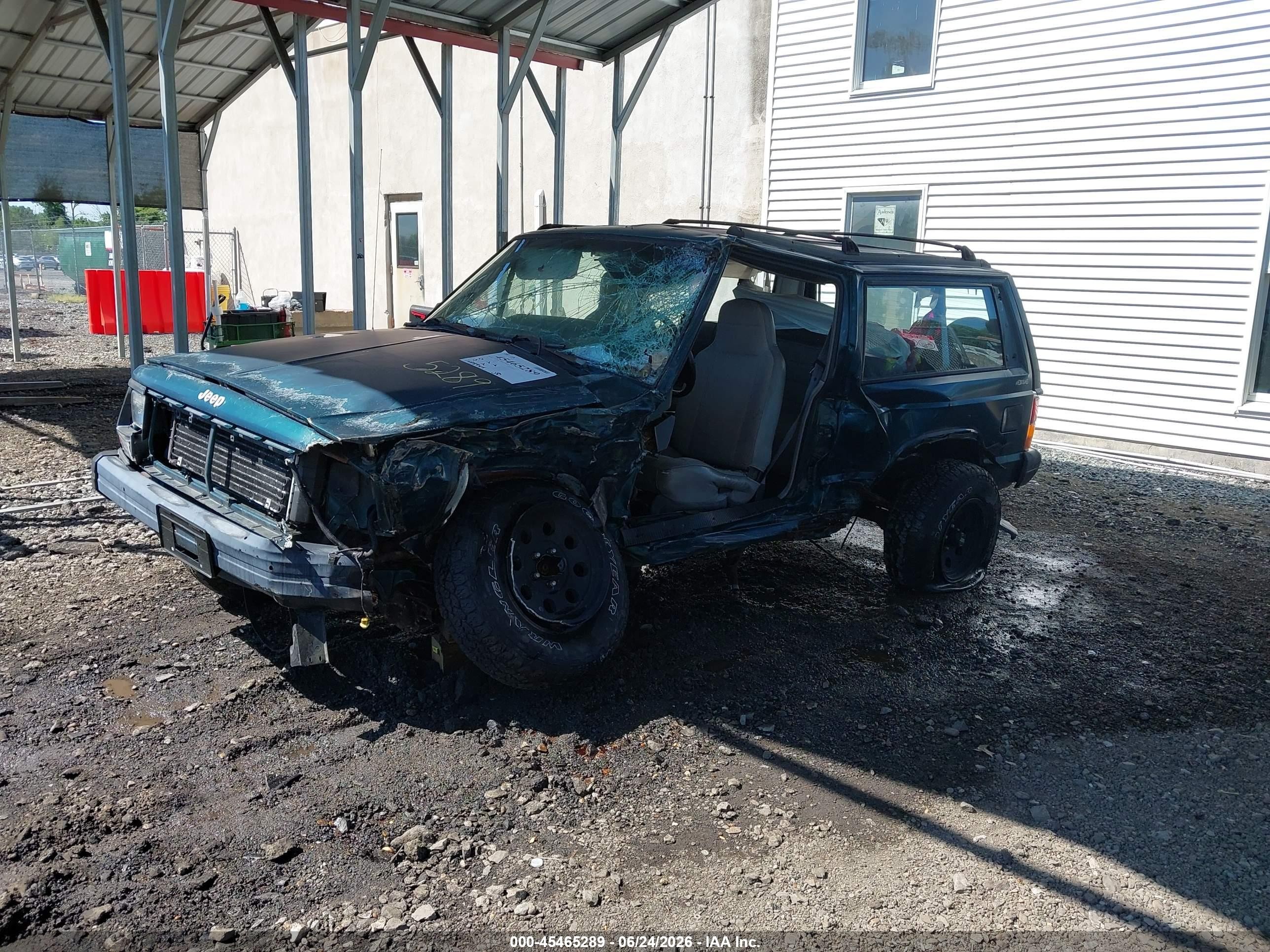 1996 Jeep Cherokee Se Green vin: 1J4FJ27S1TL278851