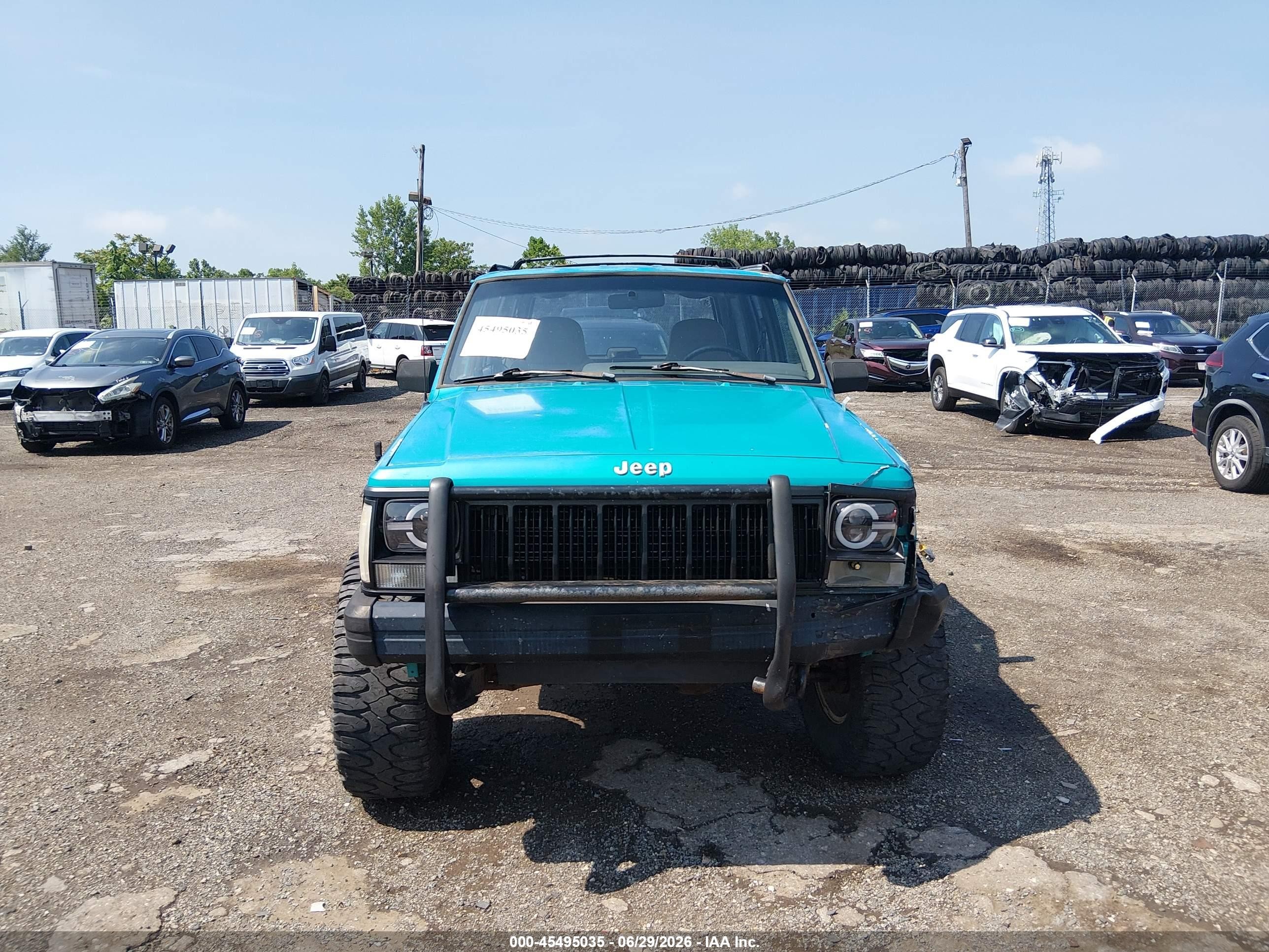 1996 Jeep Cherokee Se Turquoise vin: 1J4FJ28S2TL108805