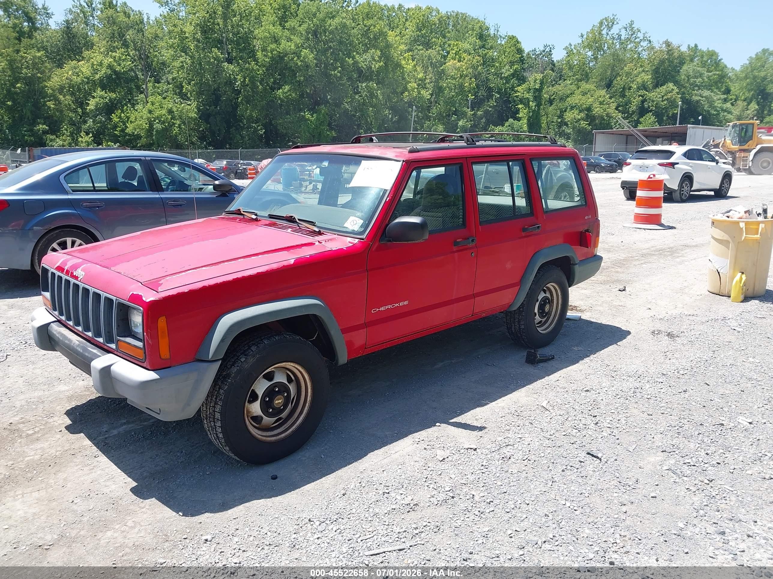 1997 Jeep Cherokee Se Red vin: 1J4FJ28S3VL503708