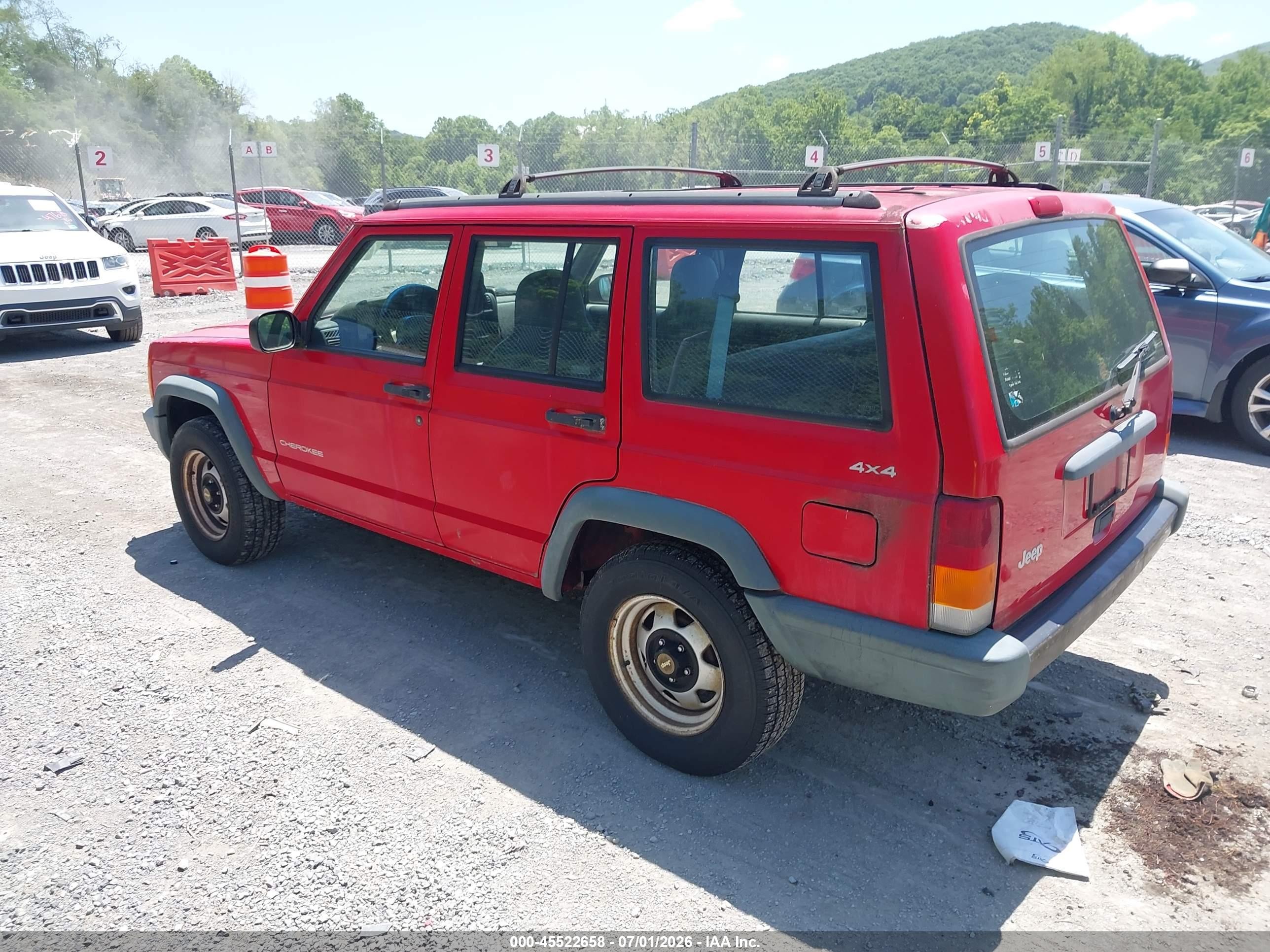 1997 Jeep Cherokee Se Red vin: 1J4FJ28S3VL503708