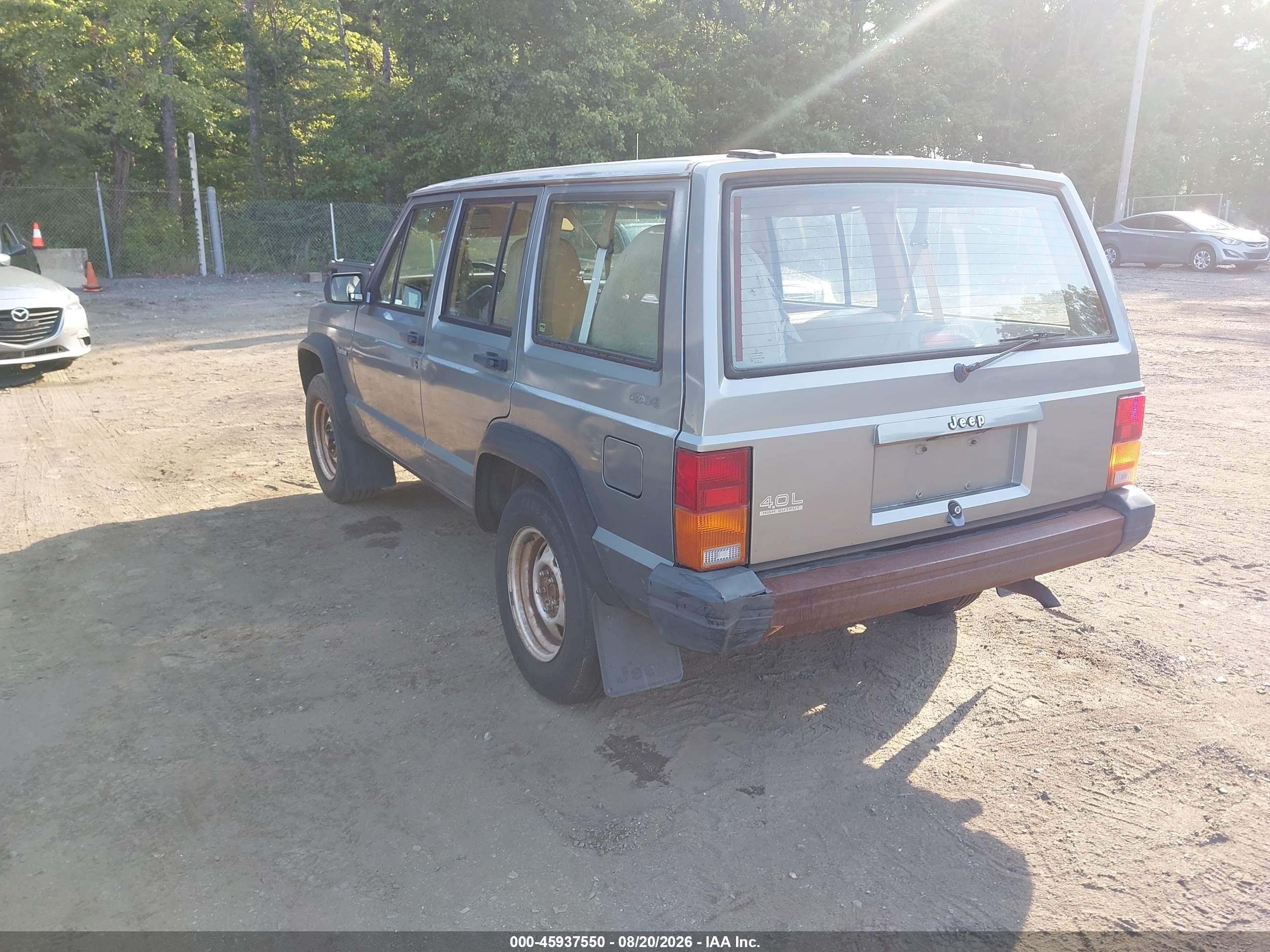 1996 Jeep Cherokee Se Gray vin: 1J4FJ28S4TL295562