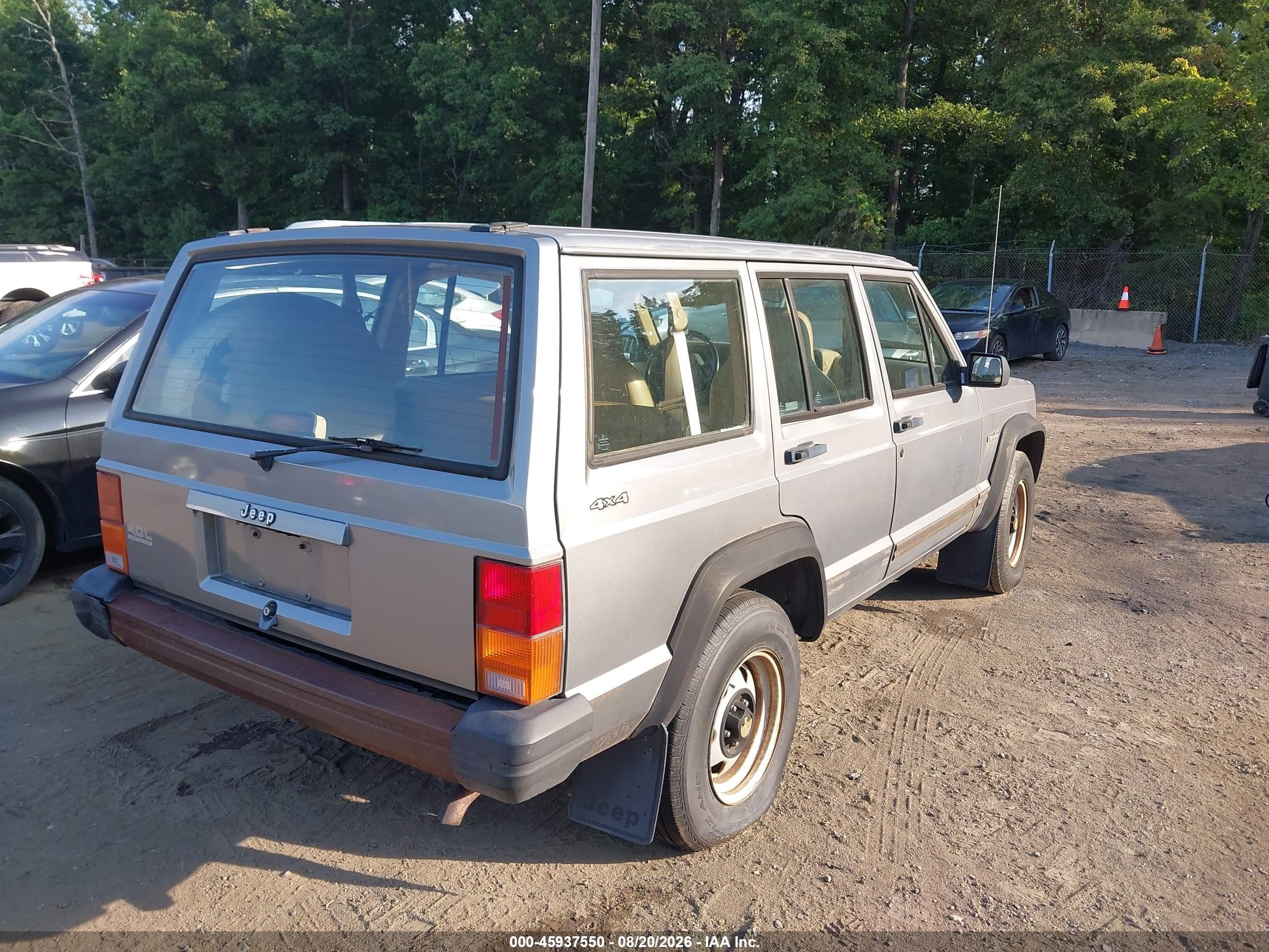 1996 Jeep Cherokee Se Gray vin: 1J4FJ28S4TL295562