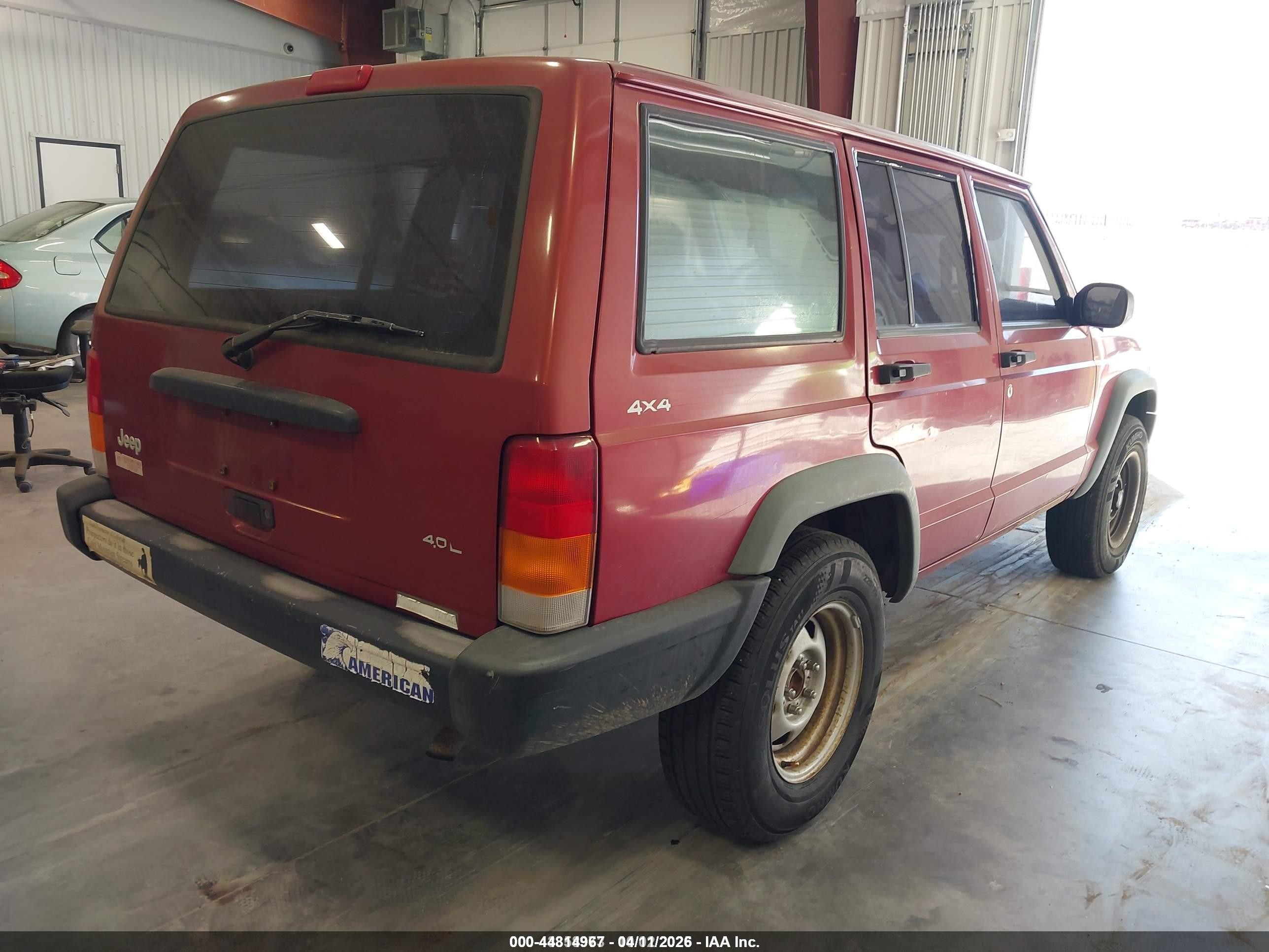 1998 Jeep Cherokee Se Red vin: 1J4FJ28S8WL169788