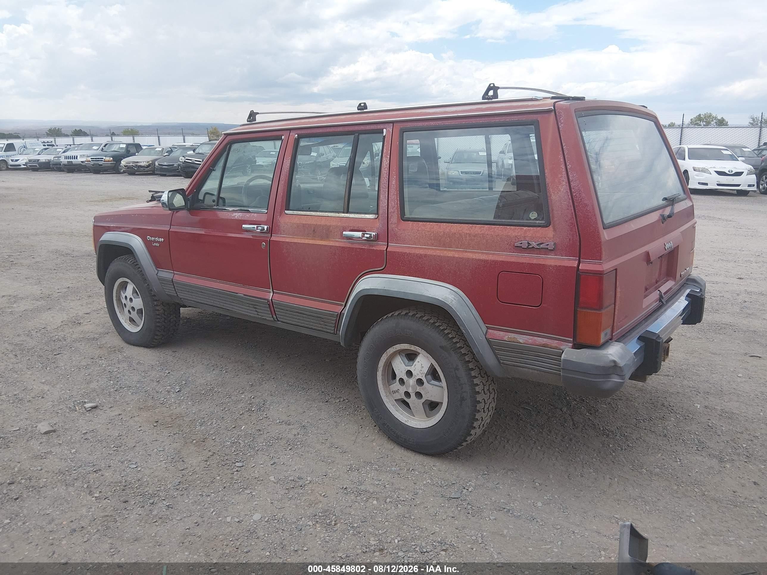 1989 Jeep Cherokee Laredo Красный vin: 1J4FJ58L3KL428997