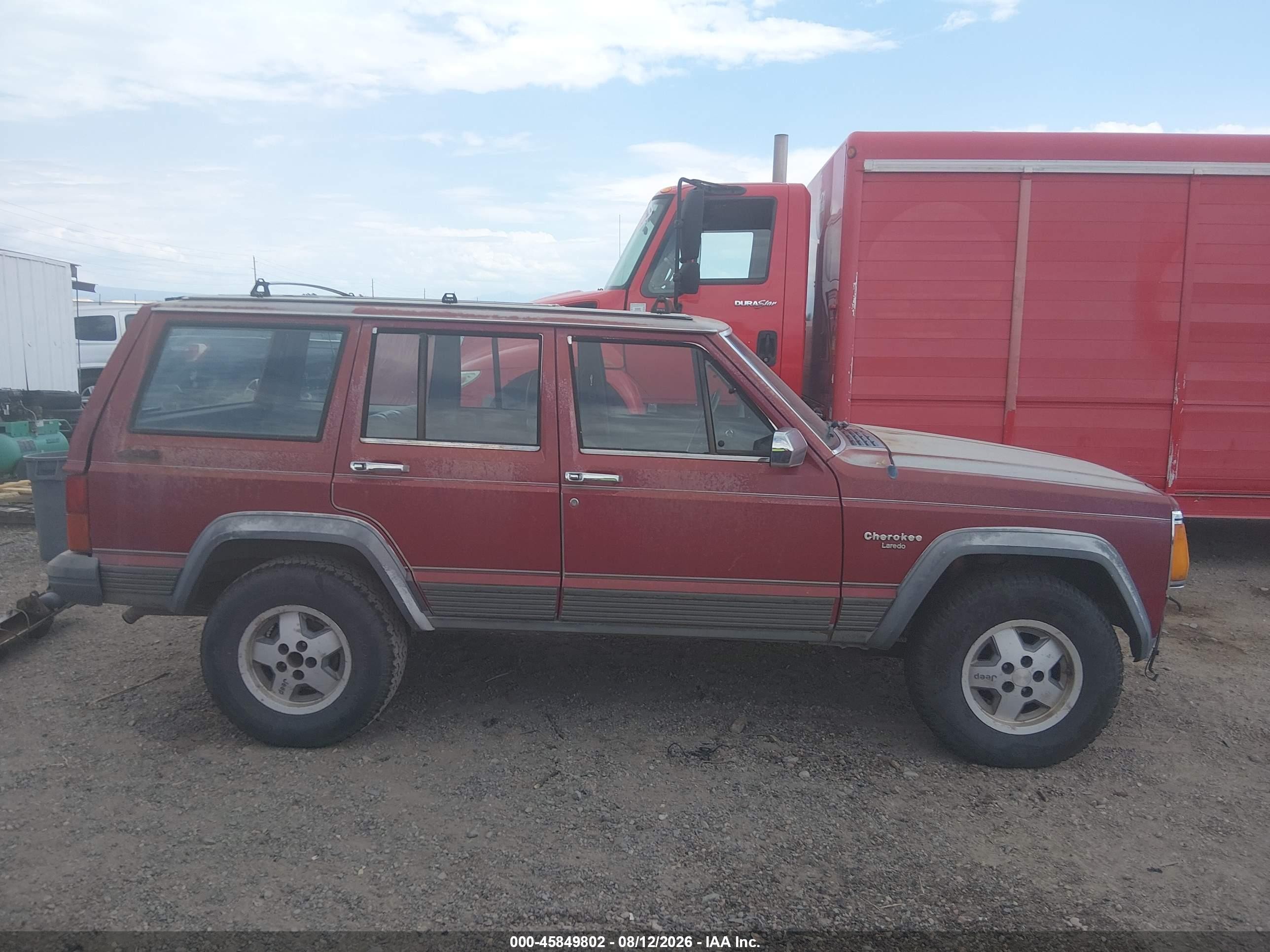 1989 Jeep Cherokee Laredo Красный vin: 1J4FJ58L3KL428997