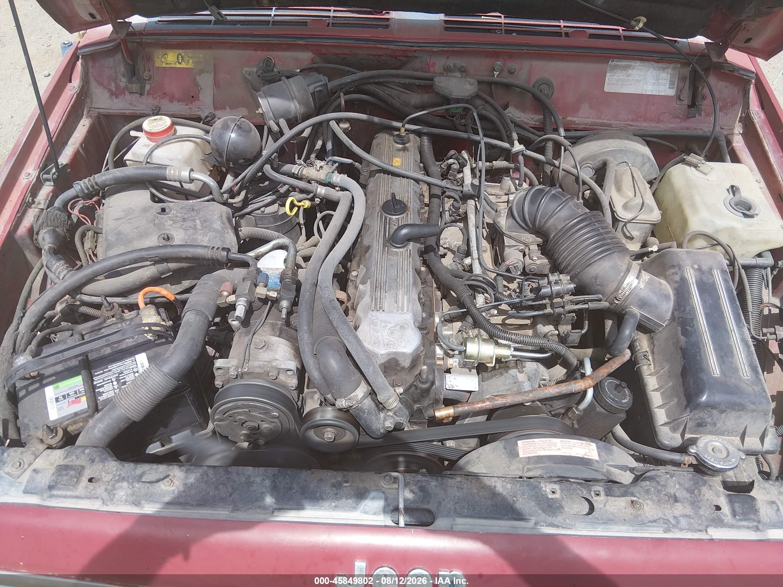 1989 Jeep Cherokee Laredo Красный vin: 1J4FJ58L3KL428997