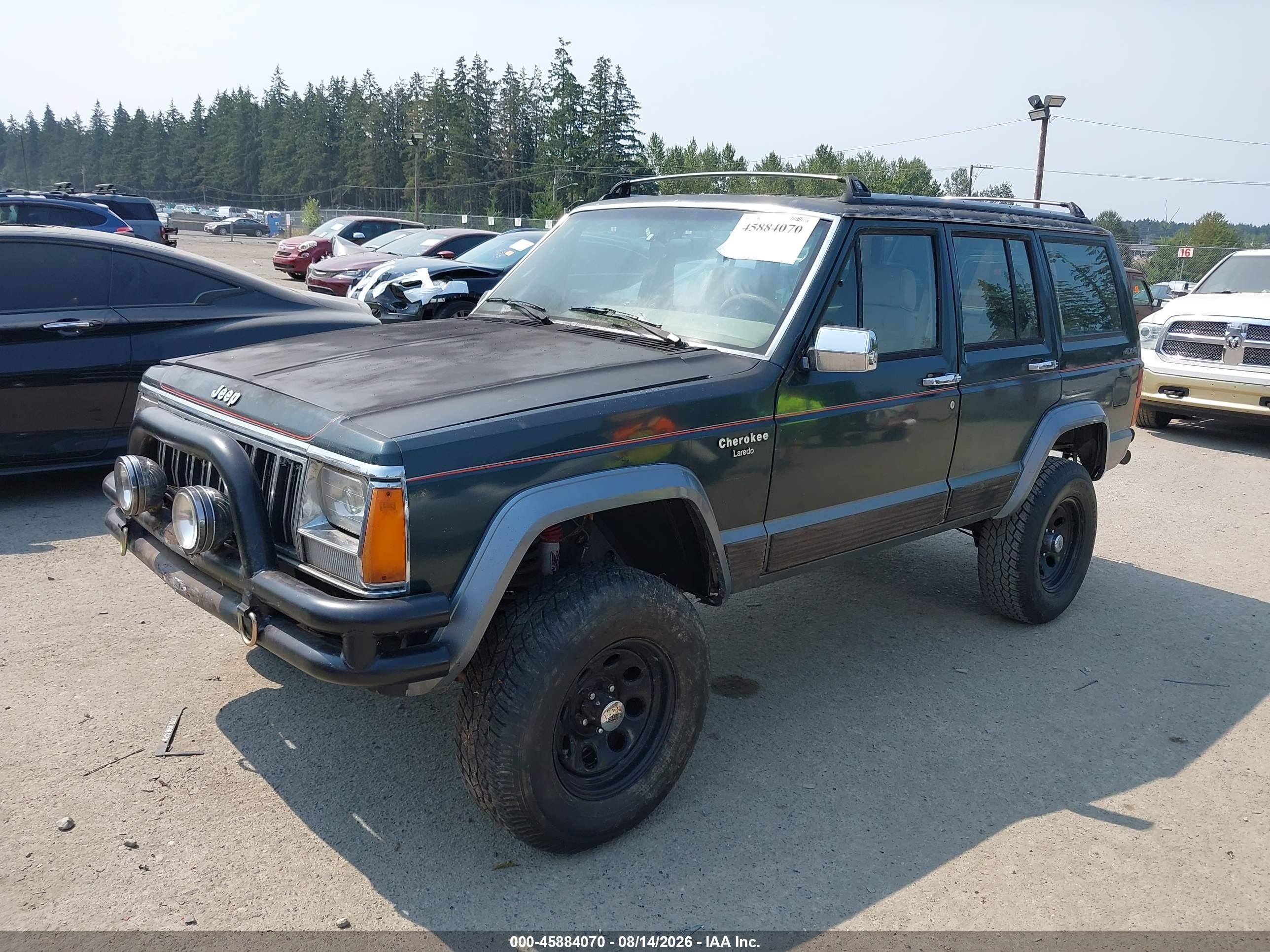 1991 Jeep Cherokee Laredo Зеленый vin: 1J4FJ58S2ML573670