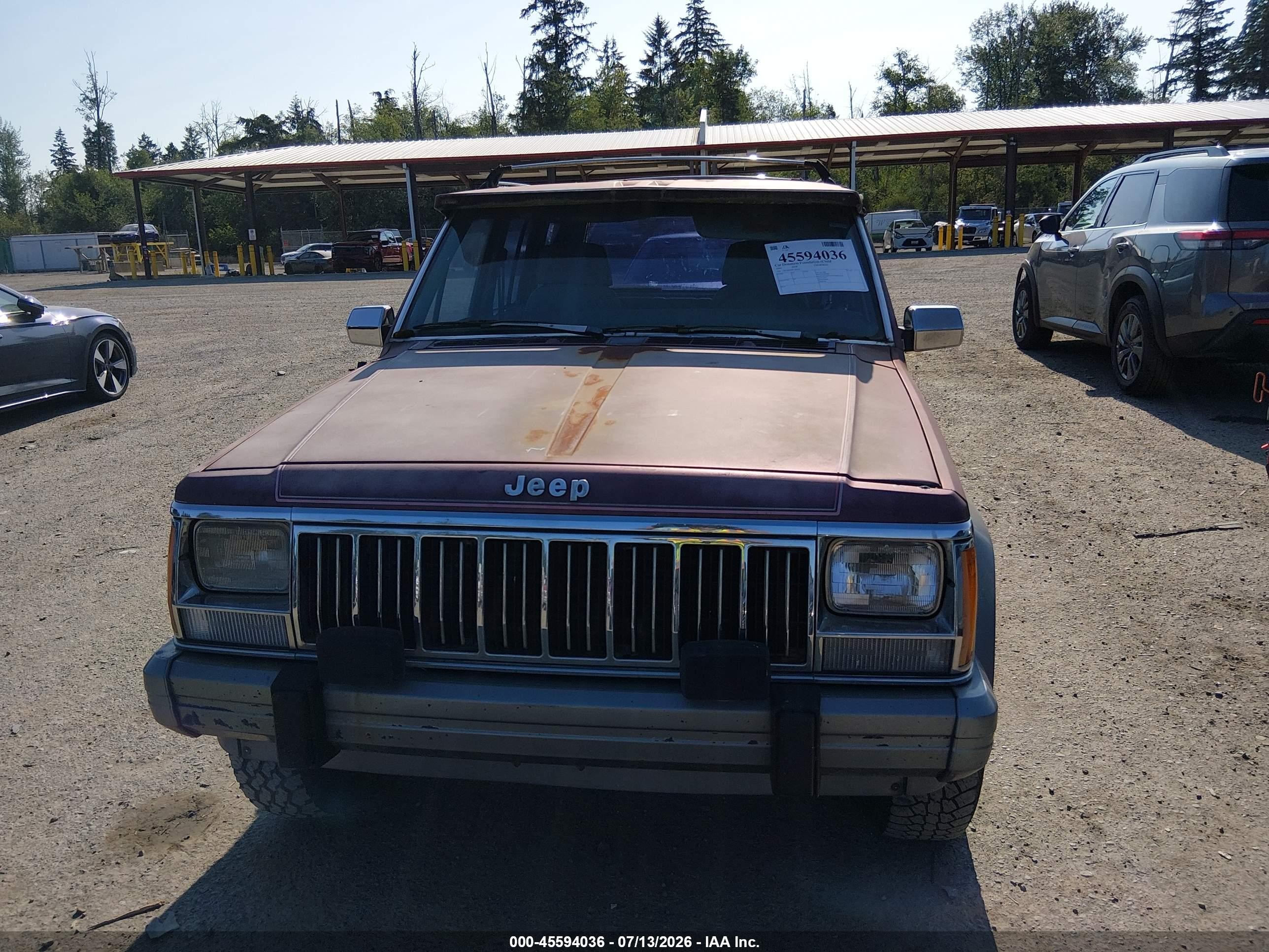 1991 Jeep Cherokee Laredo Purple vin: 1J4FJ58S4ML564145