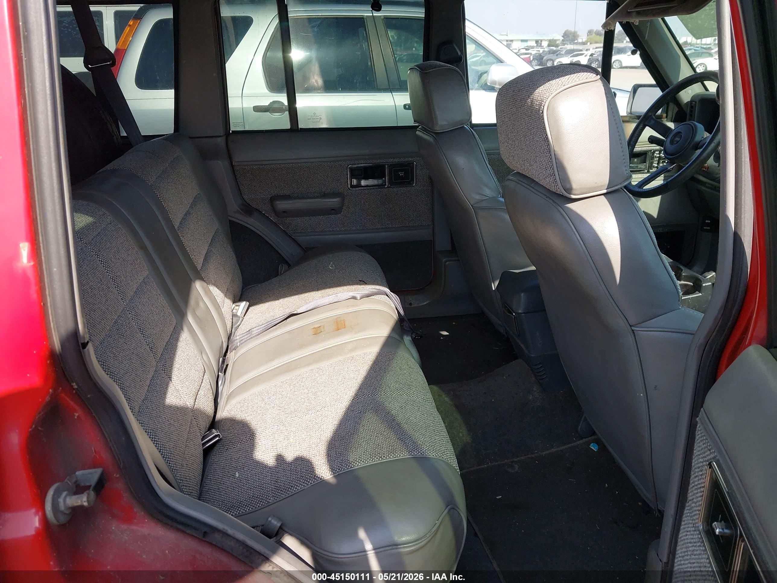 1991 Jeep Cherokee Laredo Red vin: 1J4FJ58S9ML637154