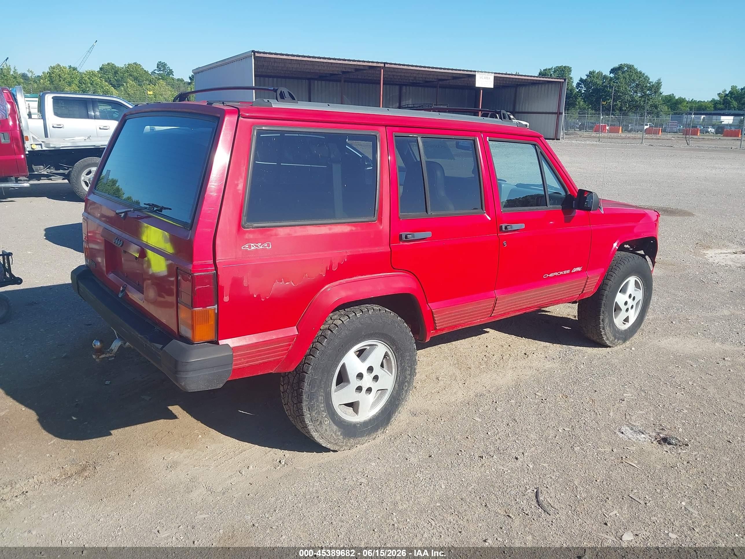 1996 Jeep Cherokee Sport/classic Red vin: 1J4FJ68S0TL298790