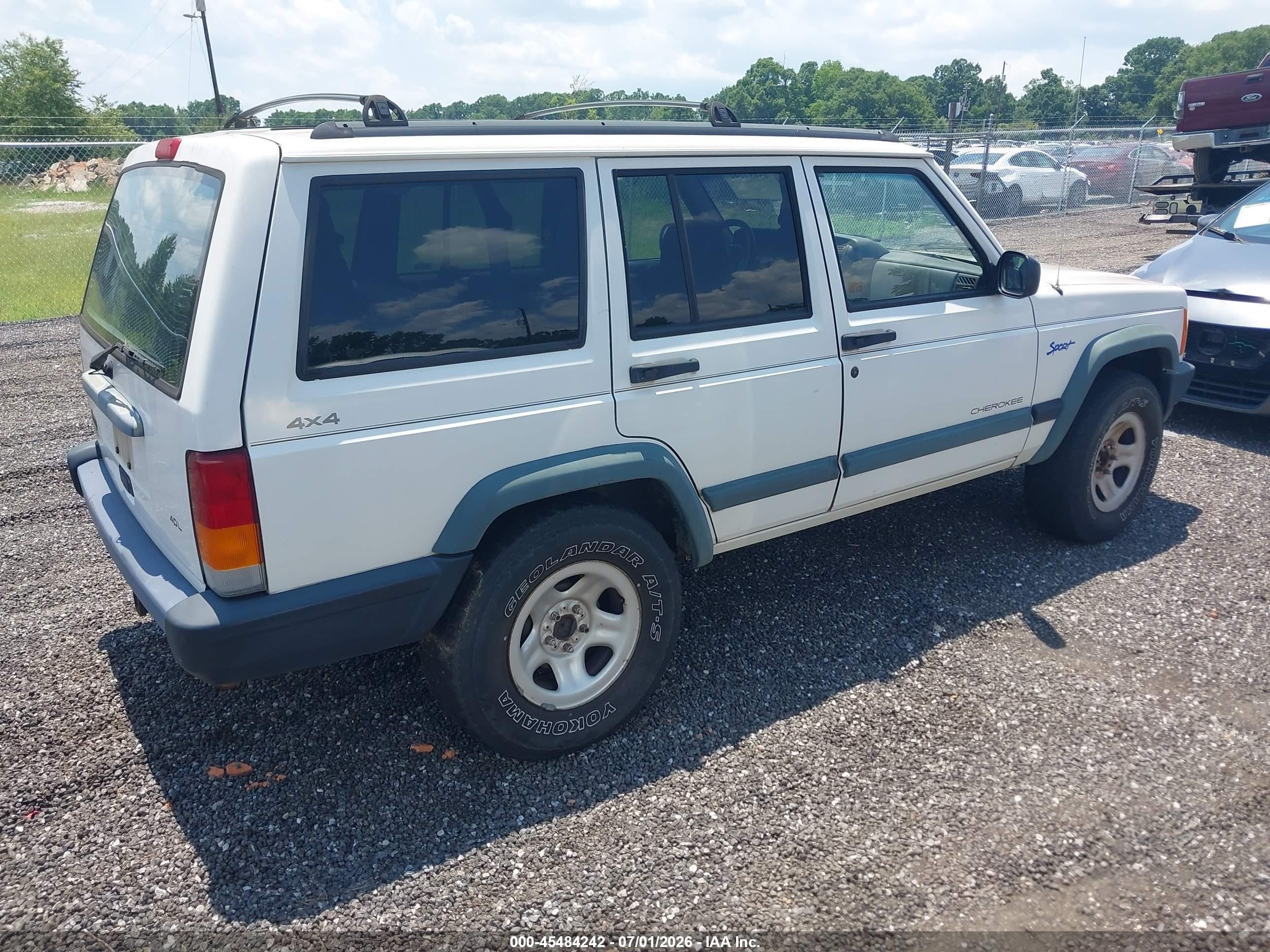1997 Jeep Cherokee Sport White vin: 1J4FJ68S0VL512857