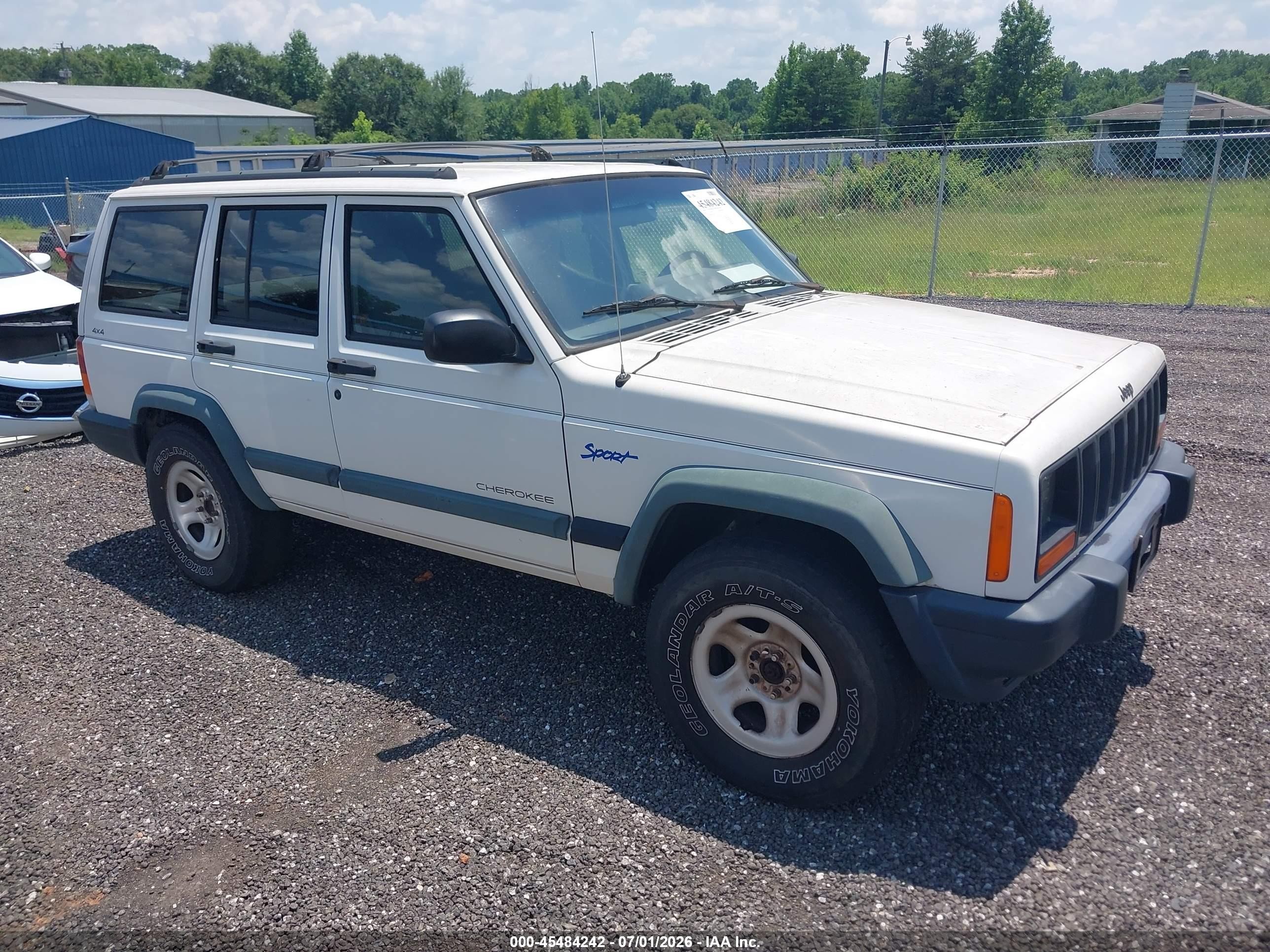1997 Jeep Cherokee Sport White vin: 1J4FJ68S0VL512857