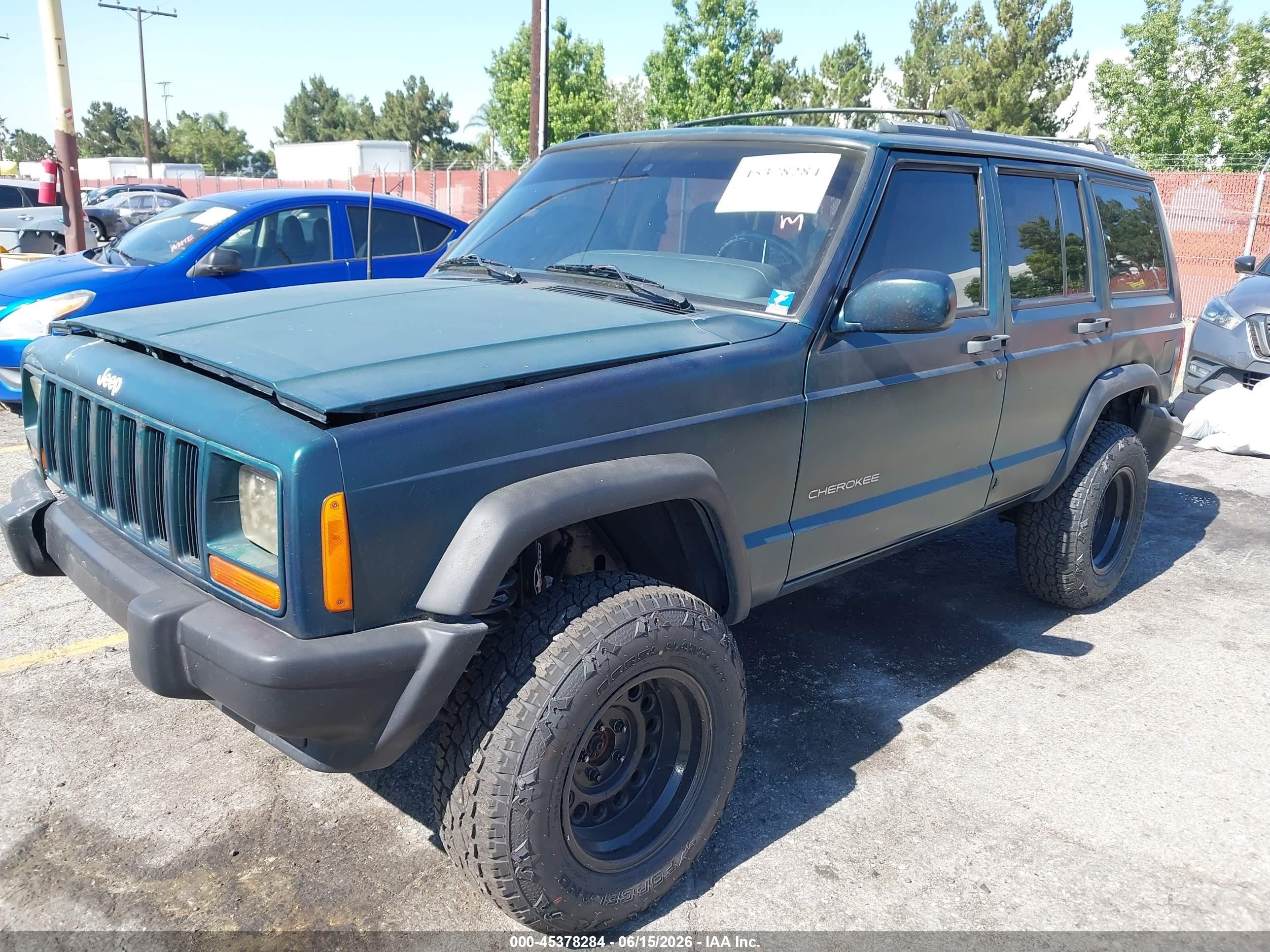 1998 Jeep Cherokee Classic/sport Green vin: 1J4FJ68S0WL179075