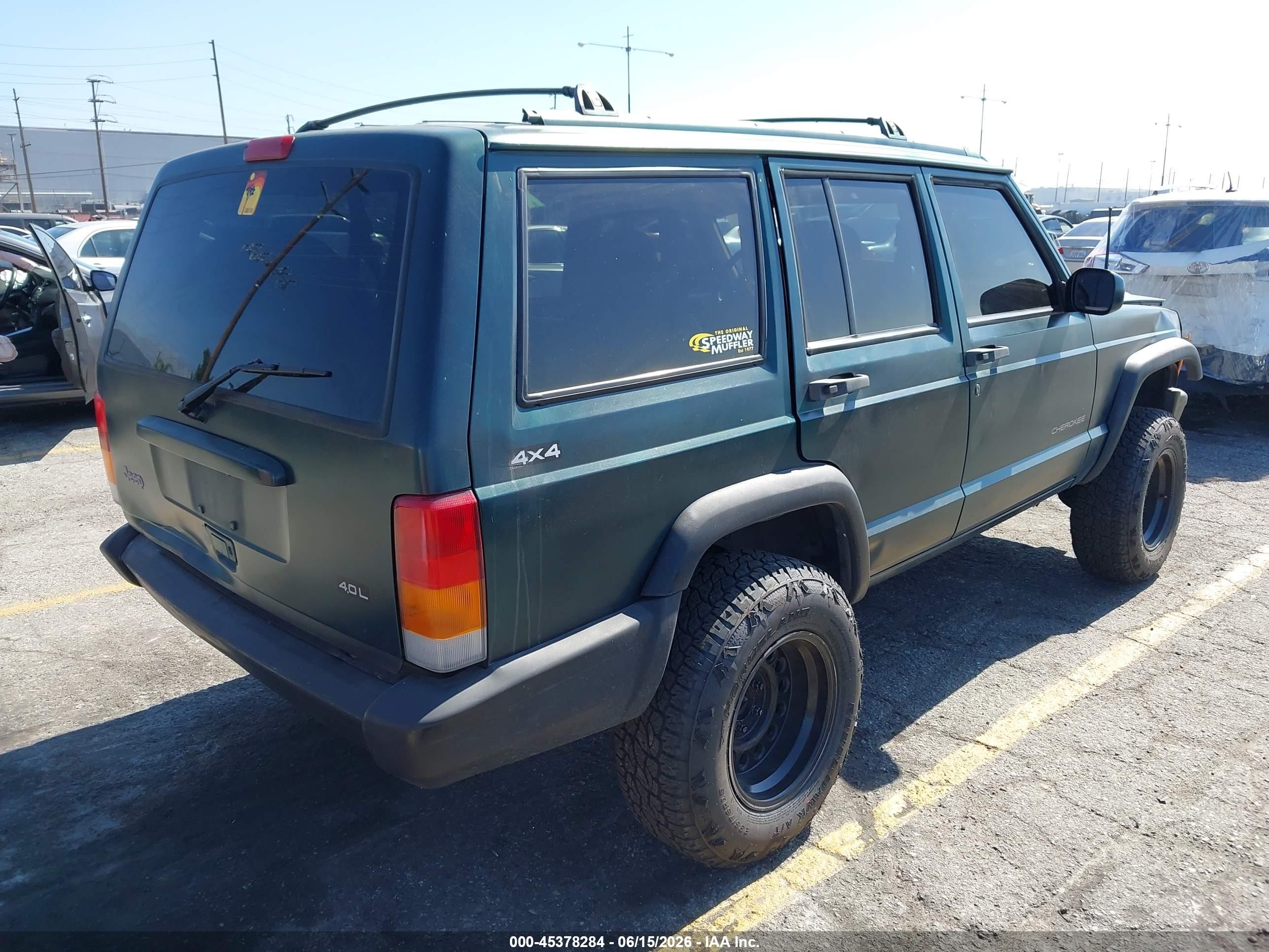 1998 Jeep Cherokee Classic/sport Green vin: 1J4FJ68S0WL179075