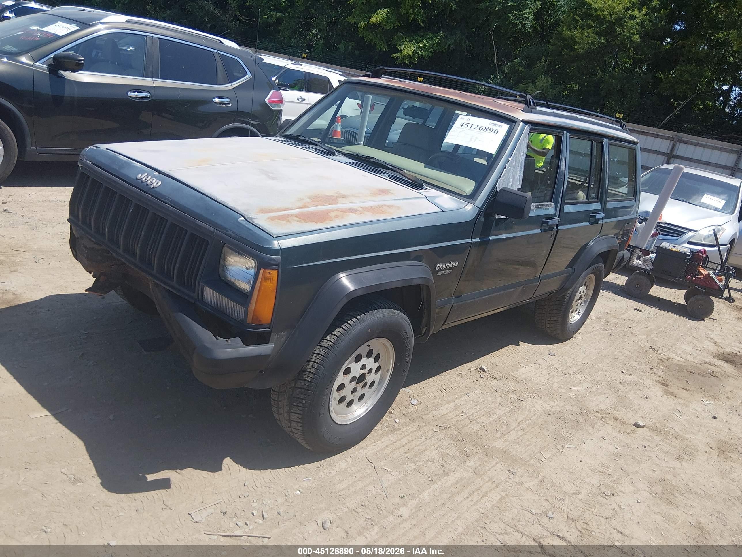 1994 Jeep Cherokee Sport Green vin: 1J4FJ68S1RL129502