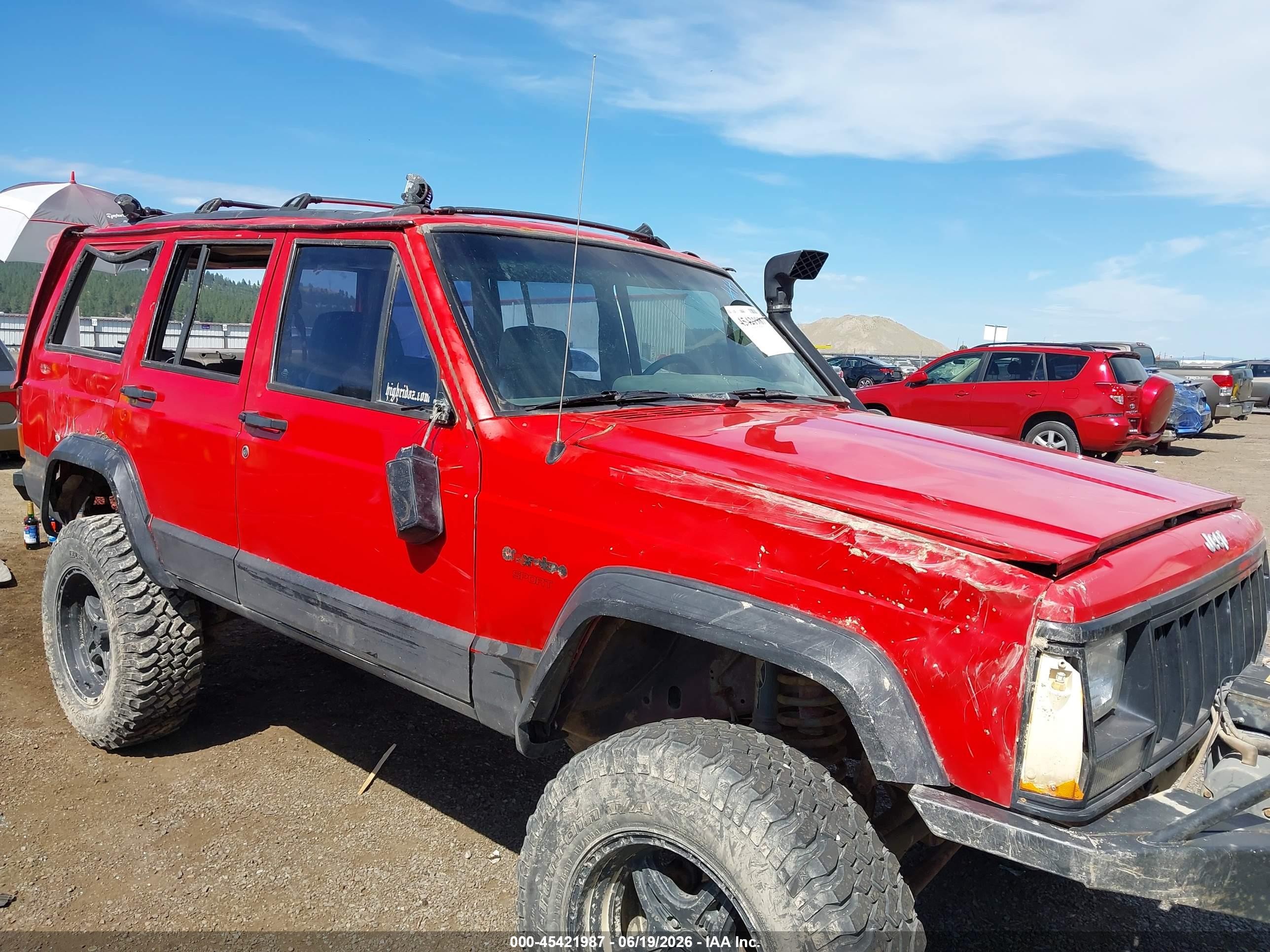 1994 Jeep Cherokee Sport Red vin: 1J4FJ68S1RL131556
