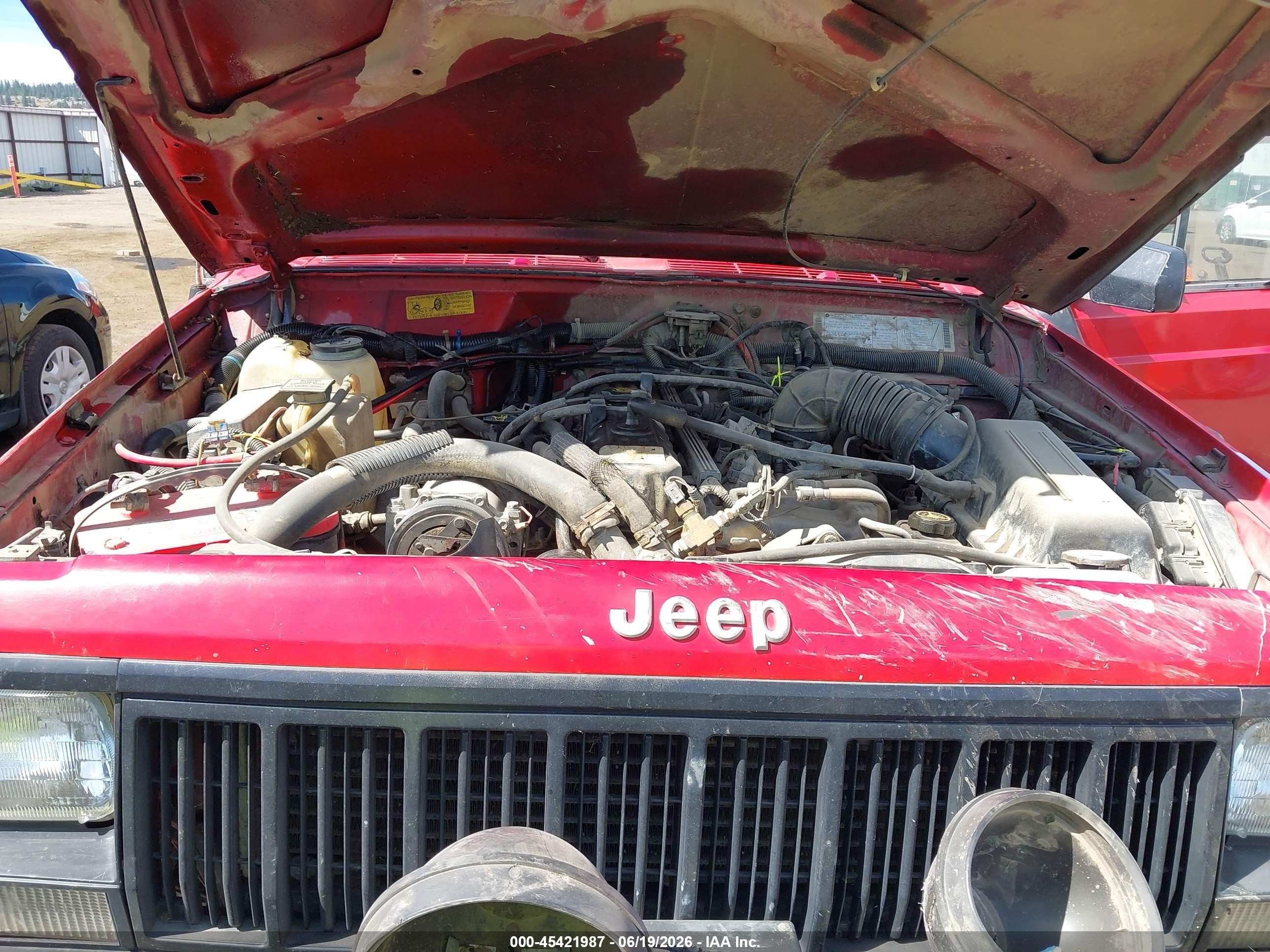 1994 Jeep Cherokee Sport Red vin: 1J4FJ68S1RL131556