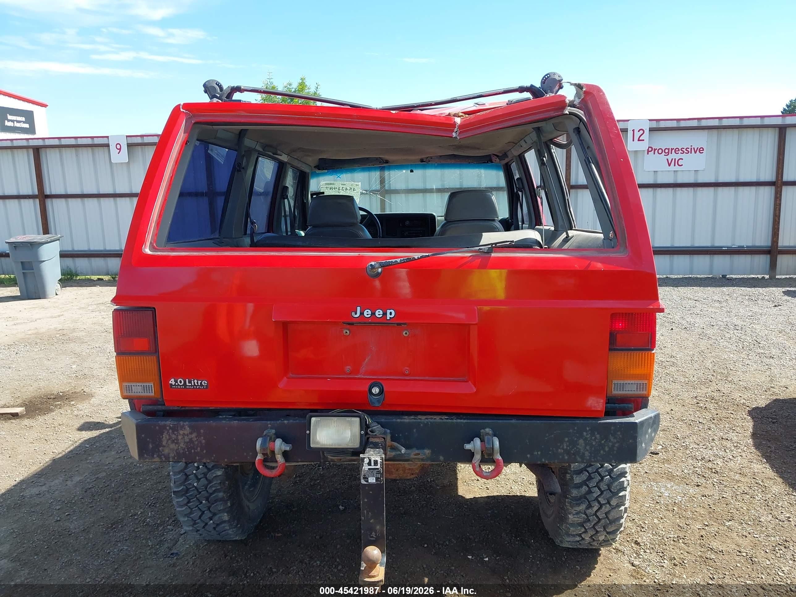 1994 Jeep Cherokee Sport Red vin: 1J4FJ68S1RL131556