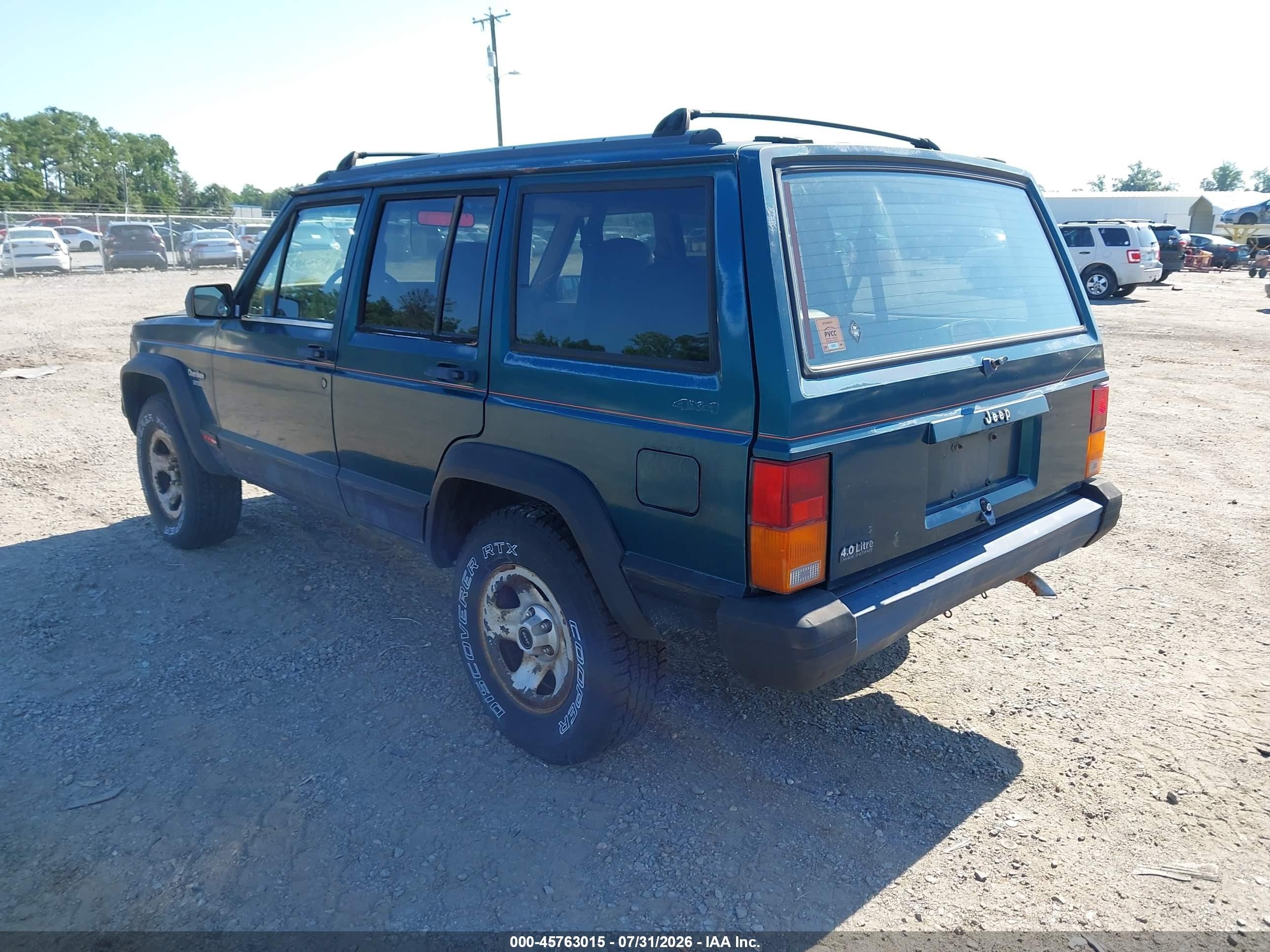 1995 Jeep Cherokee Sport Green vin: 1J4FJ68S1SL623154