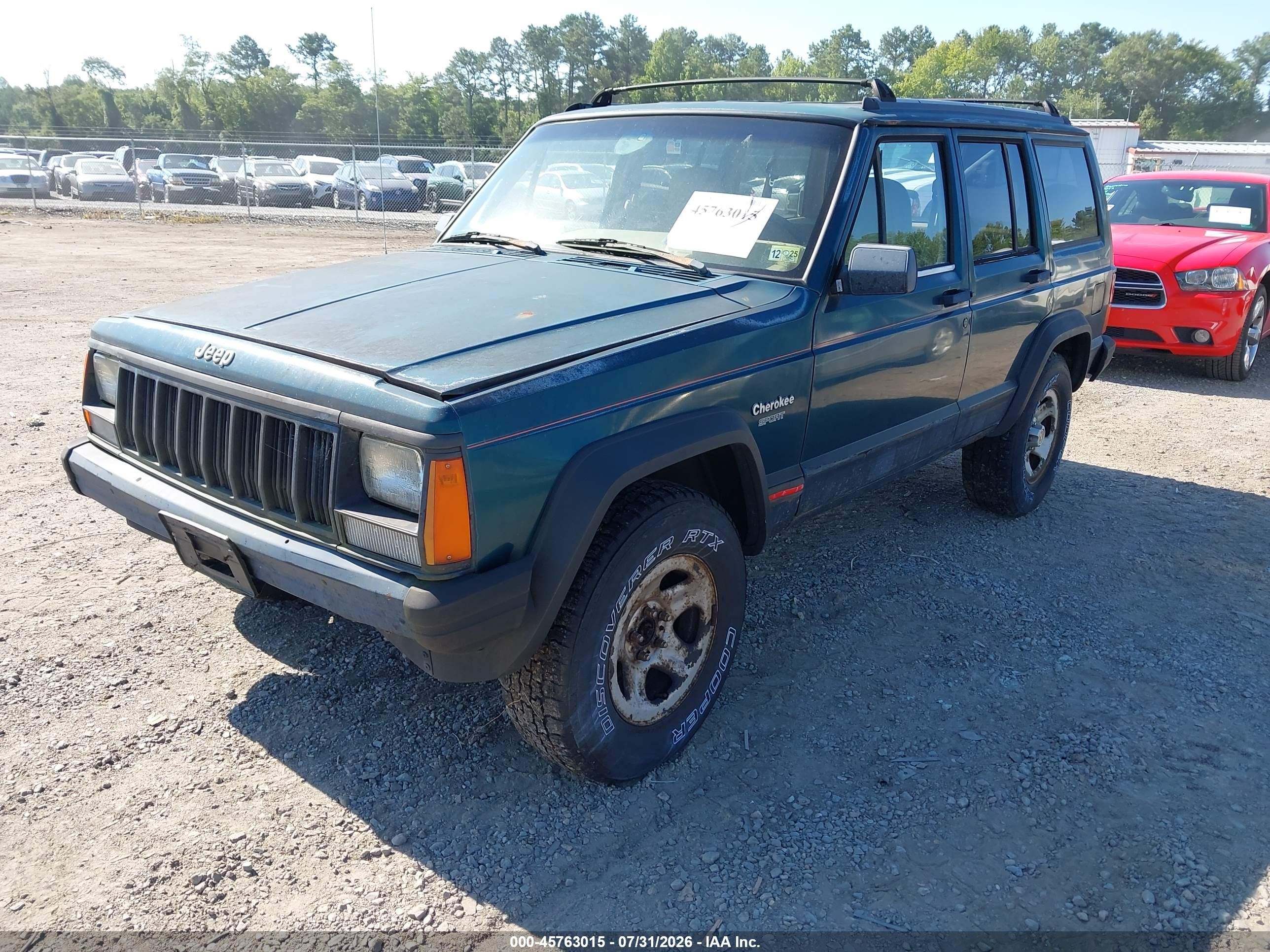 1995 Jeep Cherokee Sport Green vin: 1J4FJ68S1SL623154
