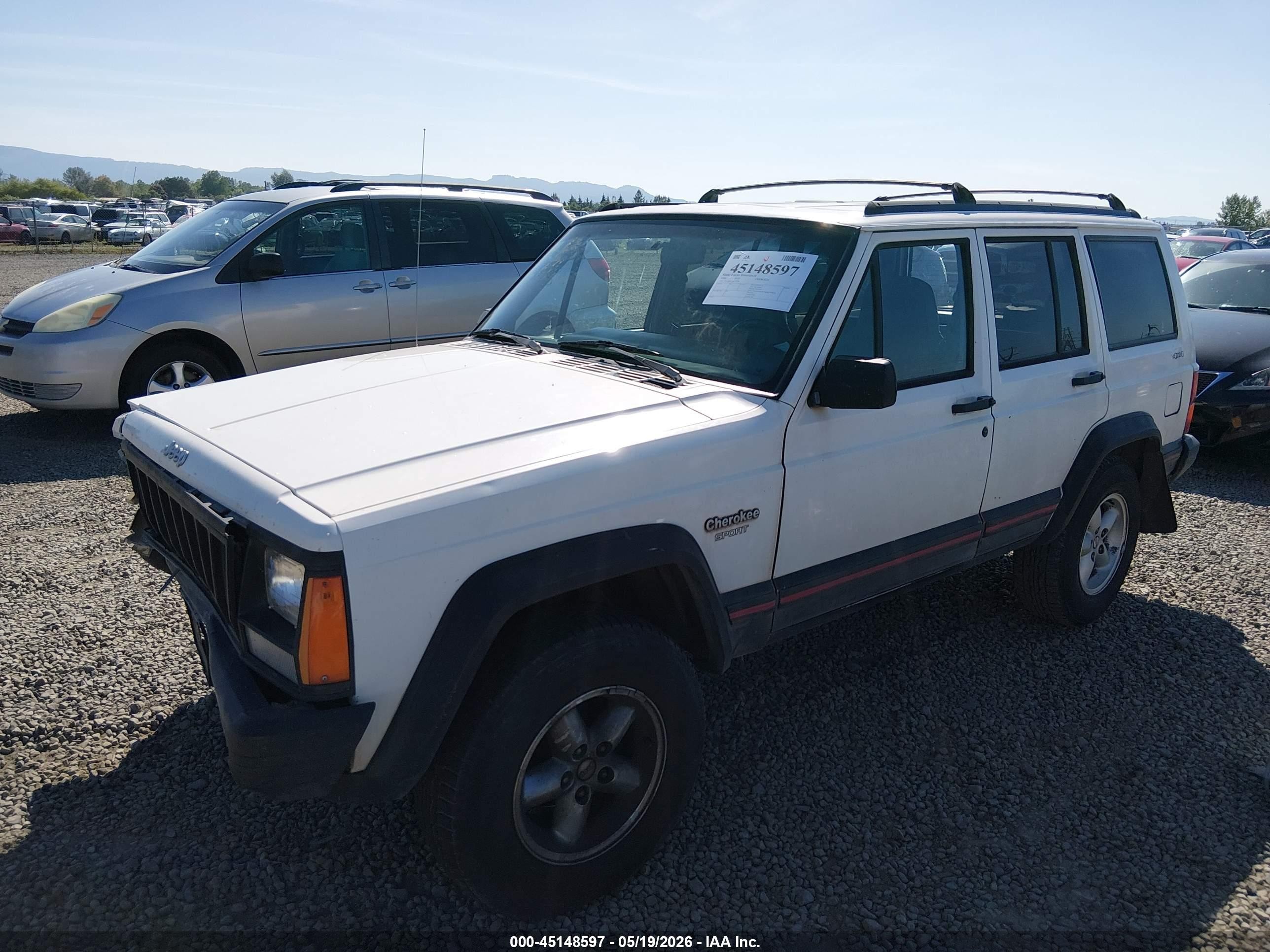 1996 Jeep Cherokee Sport/classic White vin: 1J4FJ68S1TL277978