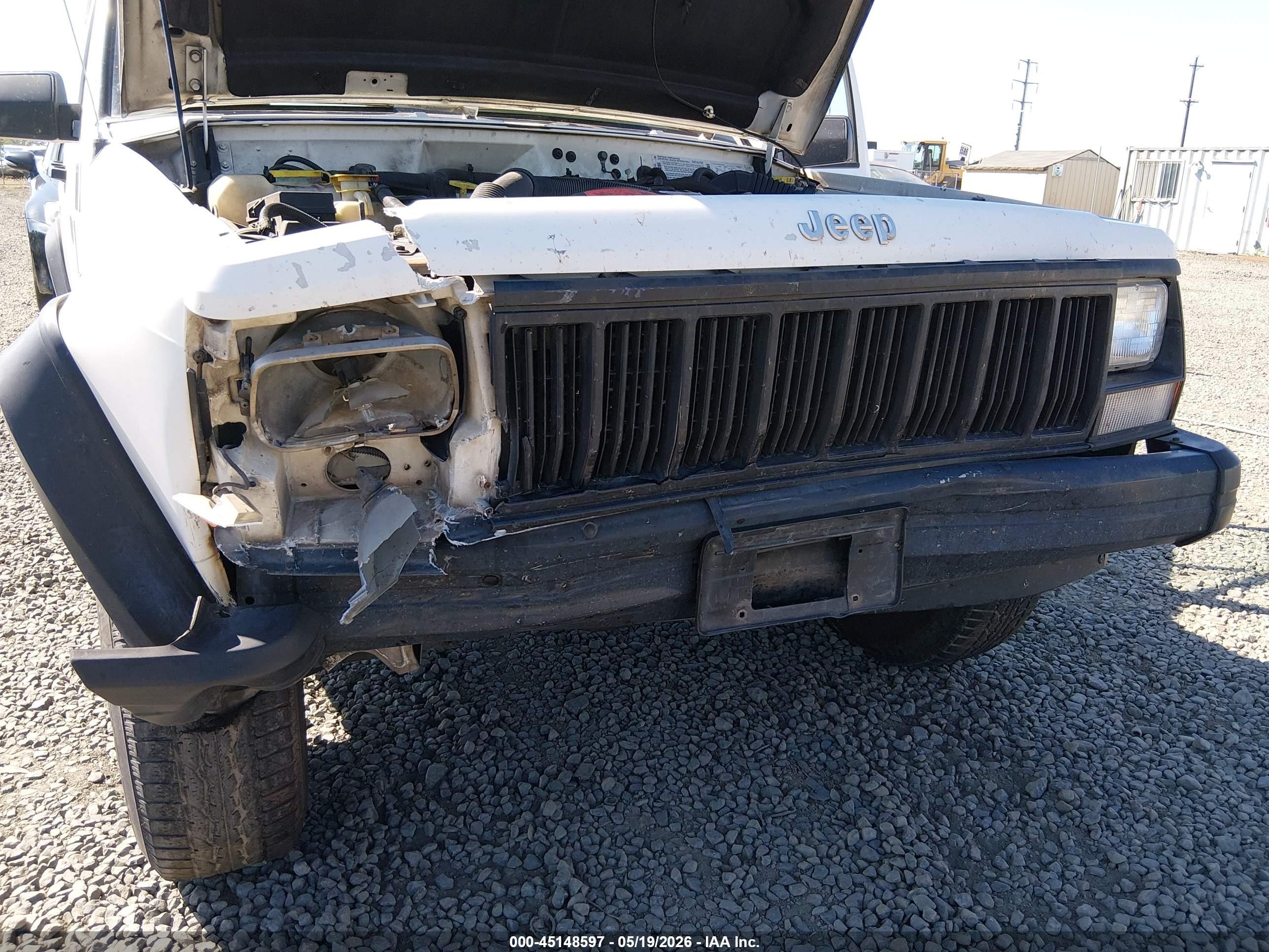 1996 Jeep Cherokee Sport/classic White vin: 1J4FJ68S1TL277978