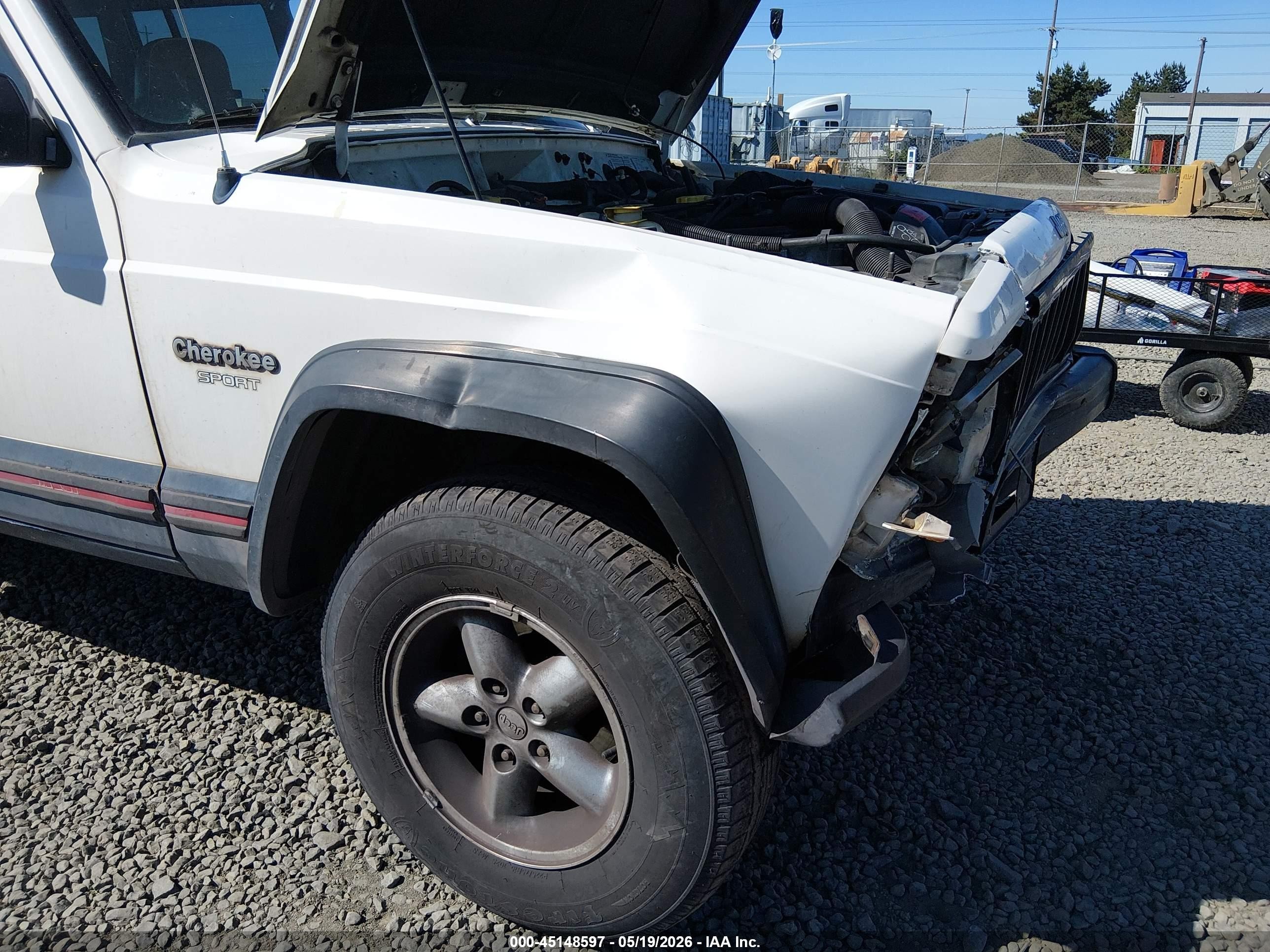 1996 Jeep Cherokee Sport/classic White vin: 1J4FJ68S1TL277978