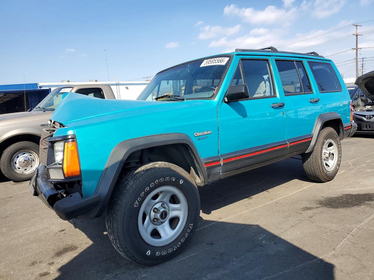 1996 Jeep Cherokee Sport Turquoise vin: 1J4FJ68S1TL323390
