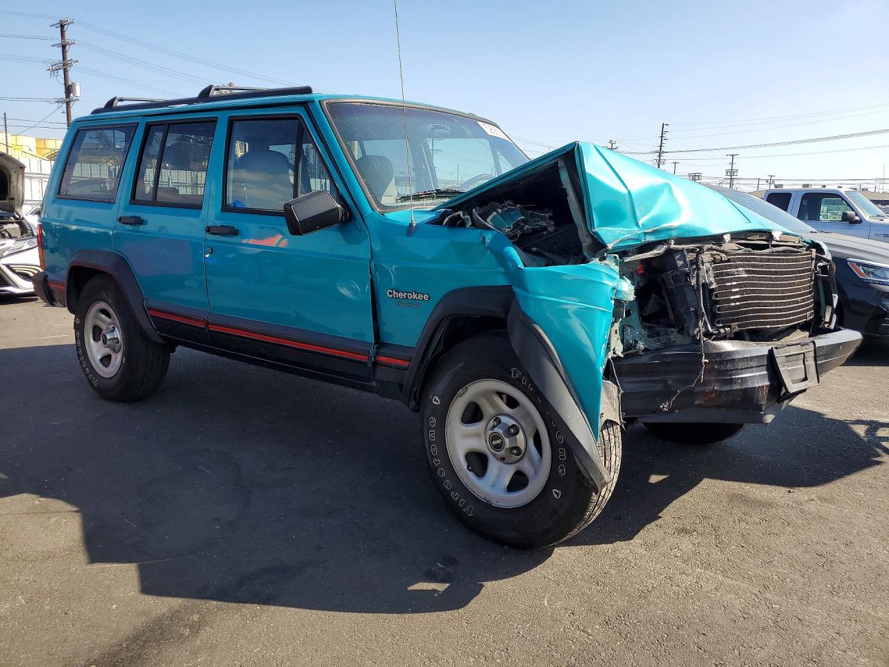 1996 Jeep Cherokee Sport Бирюзовый vin: 1J4FJ68S1TL323390