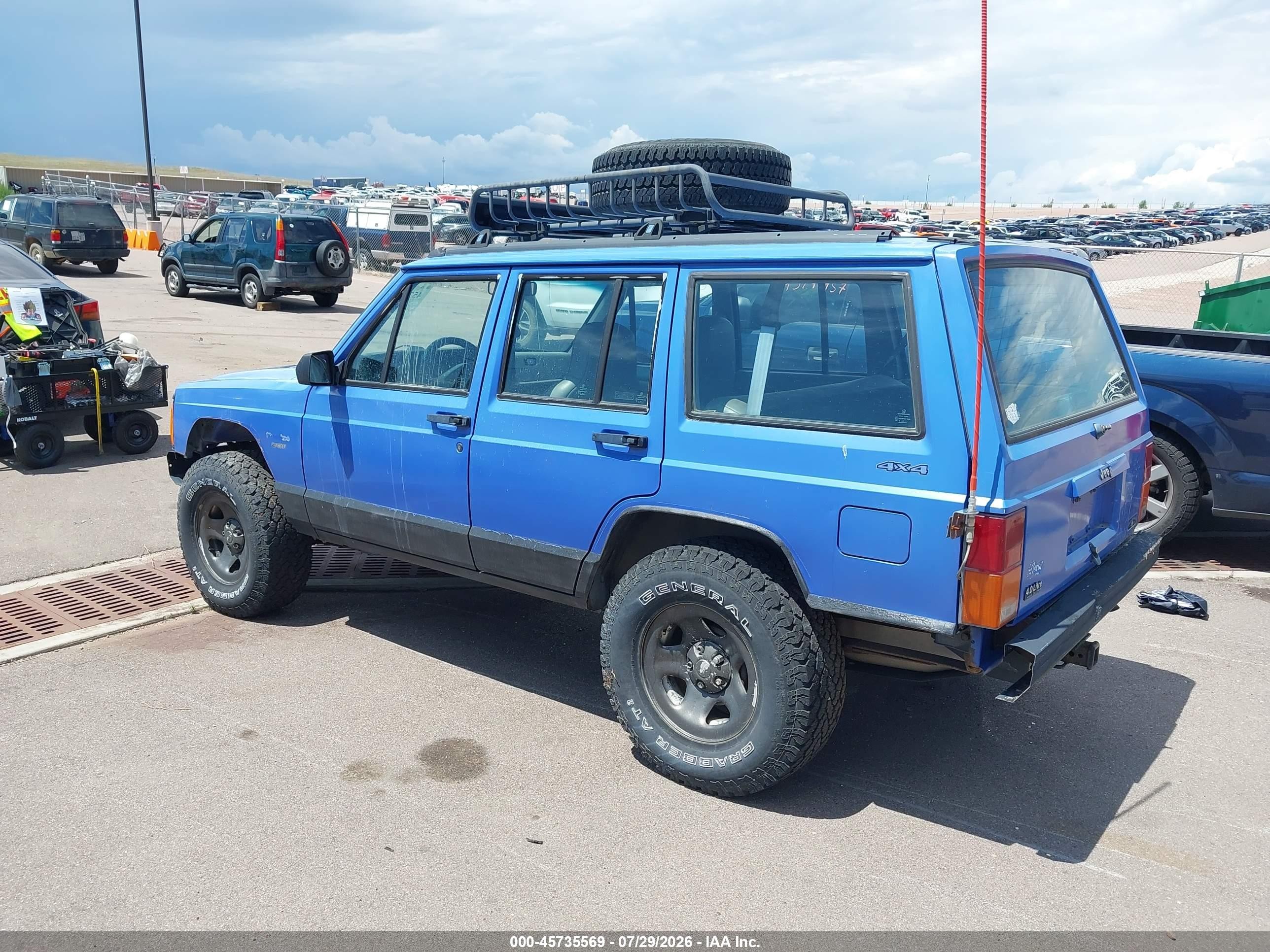 1996 Jeep Cherokee Sport/classic Blue vin: 1J4FJ68S1TL323700