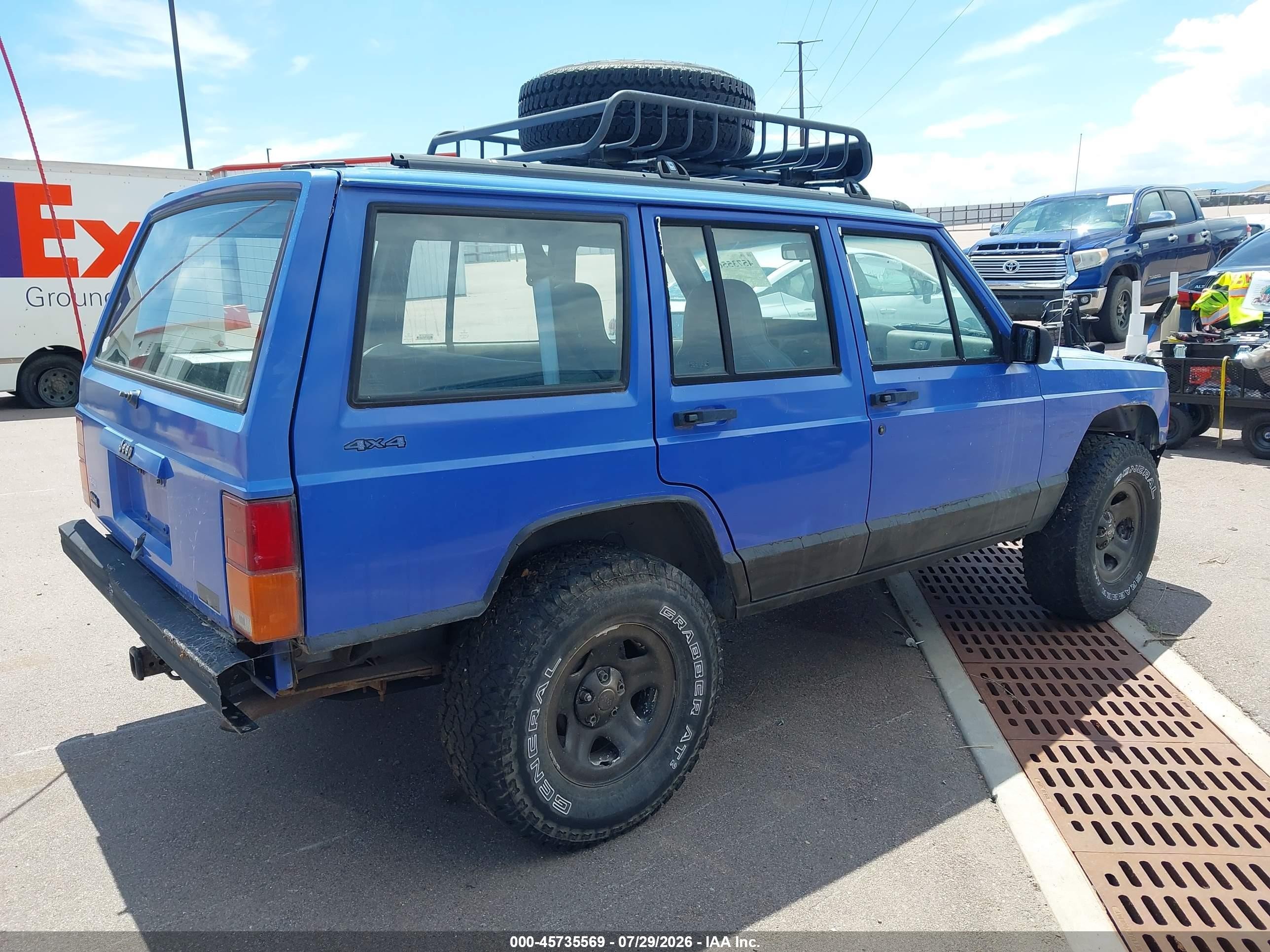 1996 Jeep Cherokee Sport/classic Blue vin: 1J4FJ68S1TL323700
