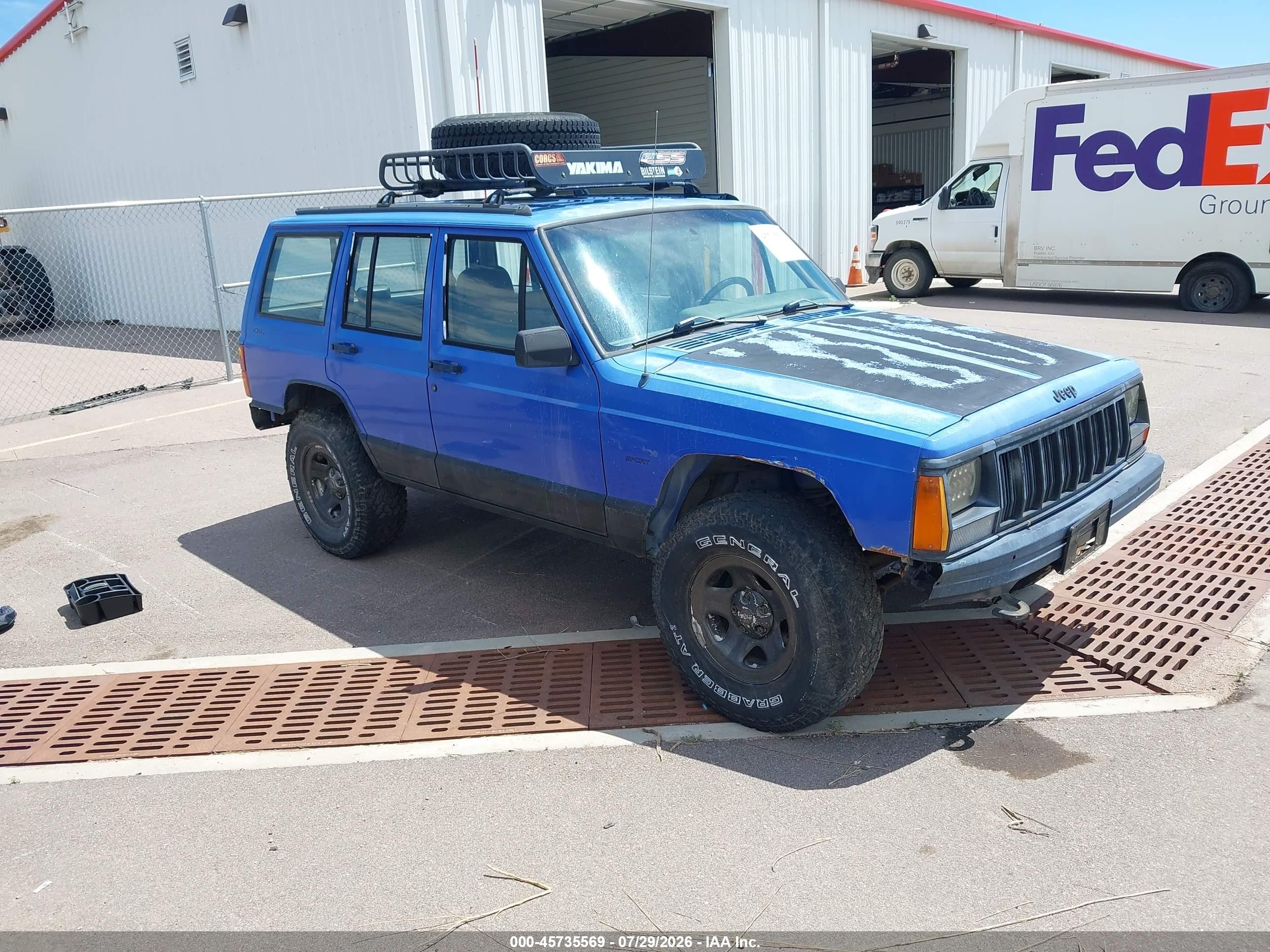 1996 Jeep Cherokee Sport/classic Blue vin: 1J4FJ68S1TL323700