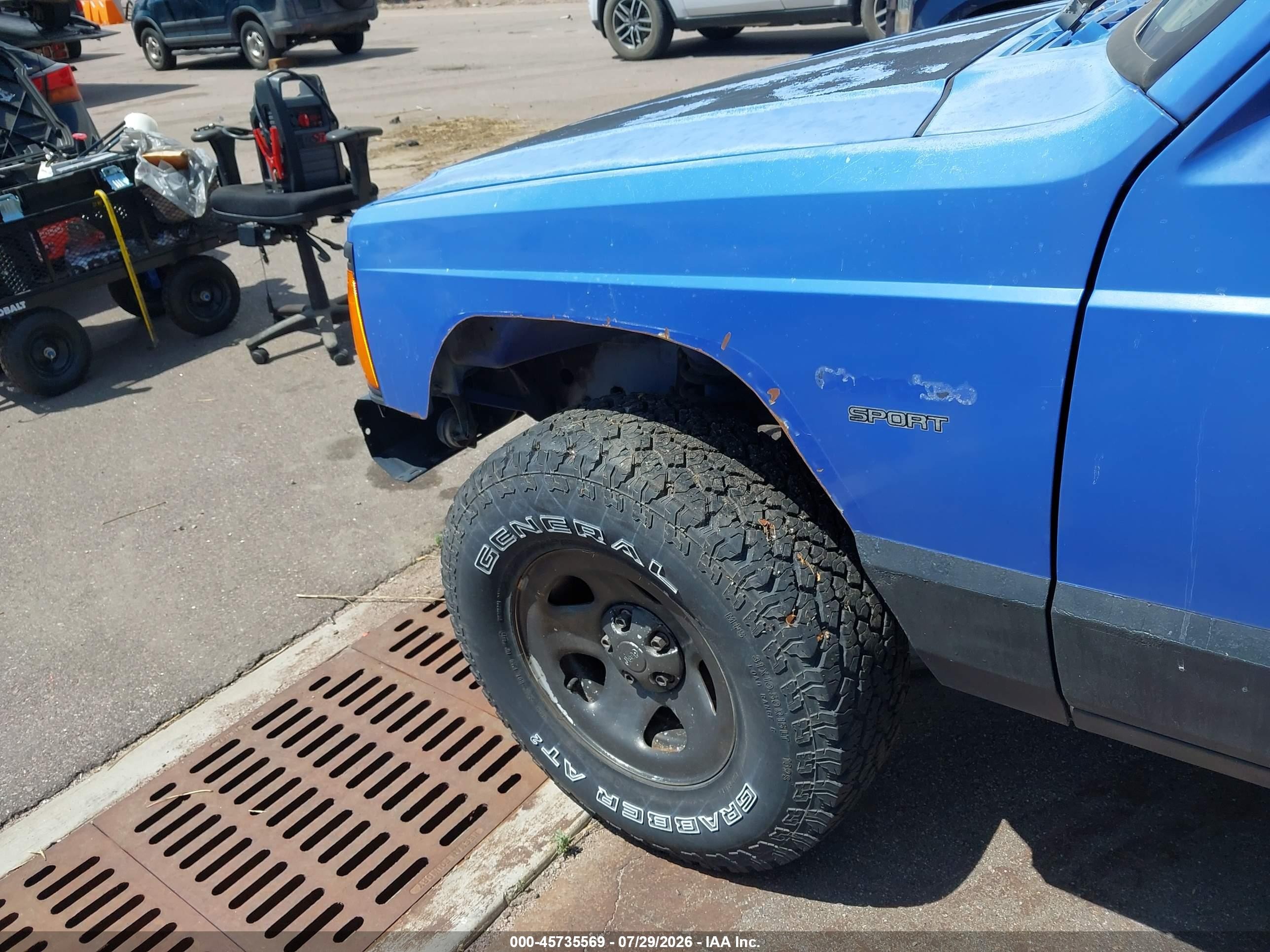1996 Jeep Cherokee Sport/classic Blue vin: 1J4FJ68S1TL323700